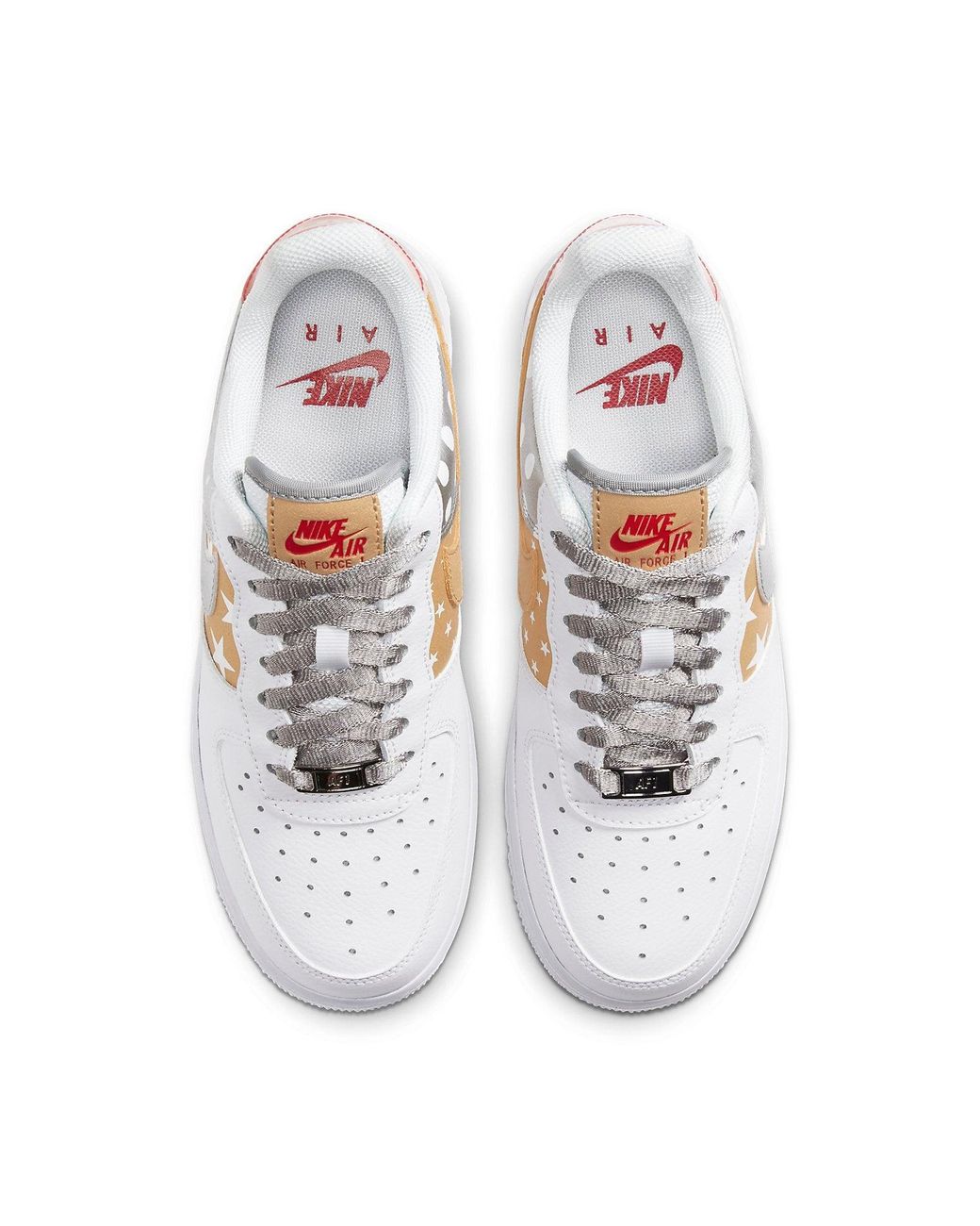 Nike White (Wmns) Air Force 1 Low 'Metallic Stars'