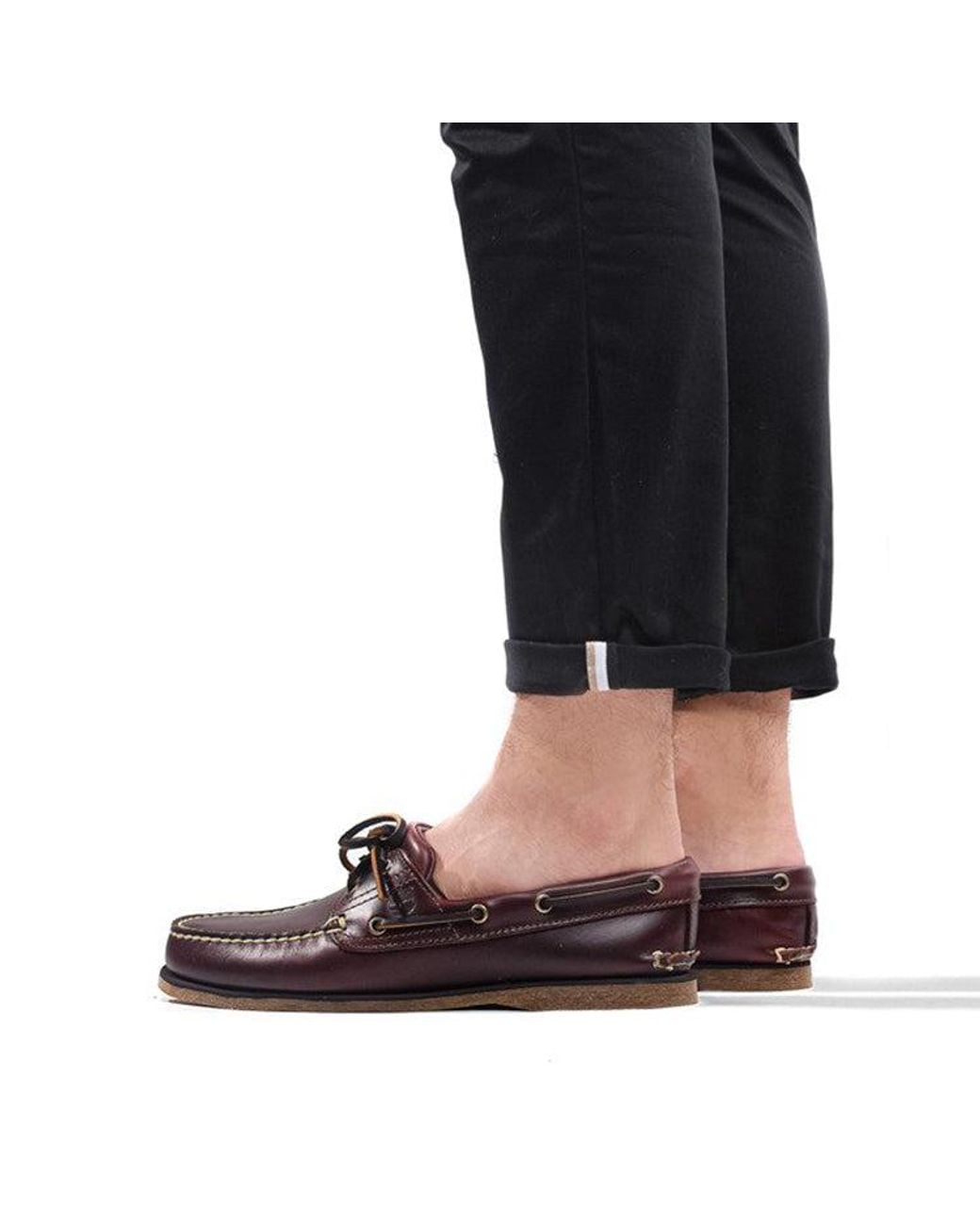 Timberland Brown Classic Leather 2-Eye Boat Shoes for men