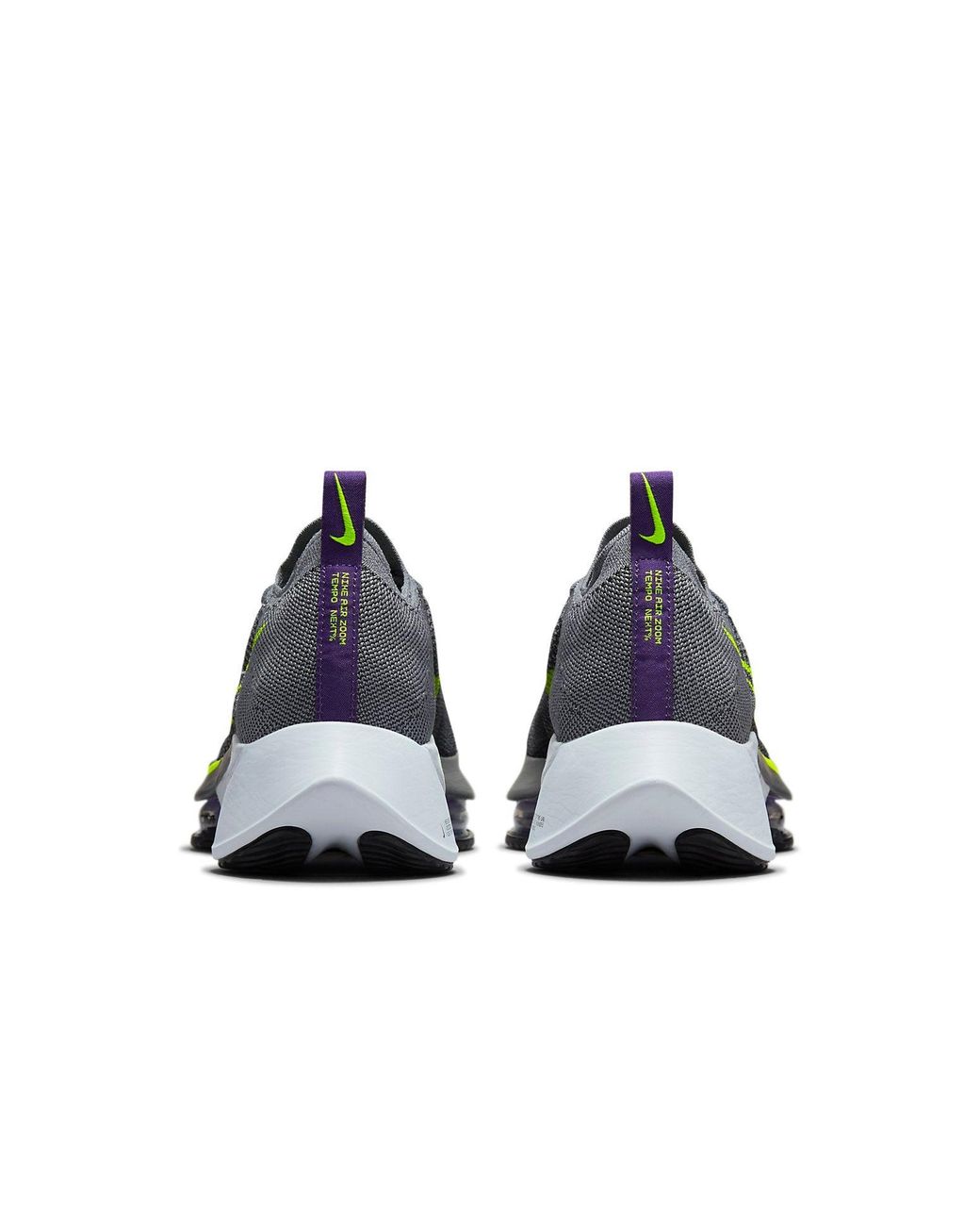 Nike Gray Air Zoom Tempo Next% Flyknit 'Particle Volt' for men