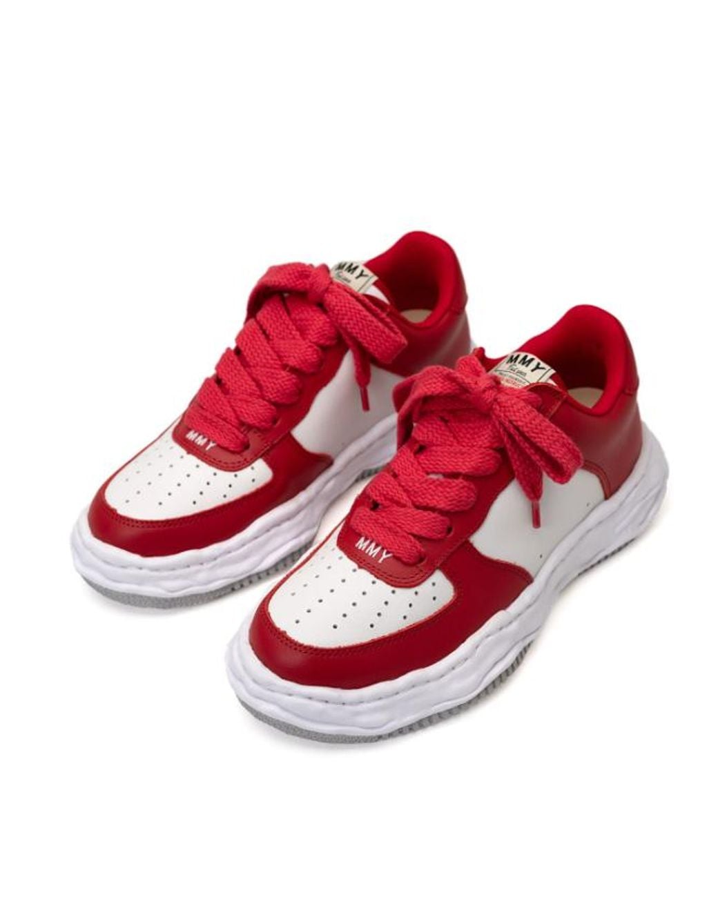 Maison Mihara Yasuhiro Red Wayne Og Sole Leather Low-Top Sneaker for men