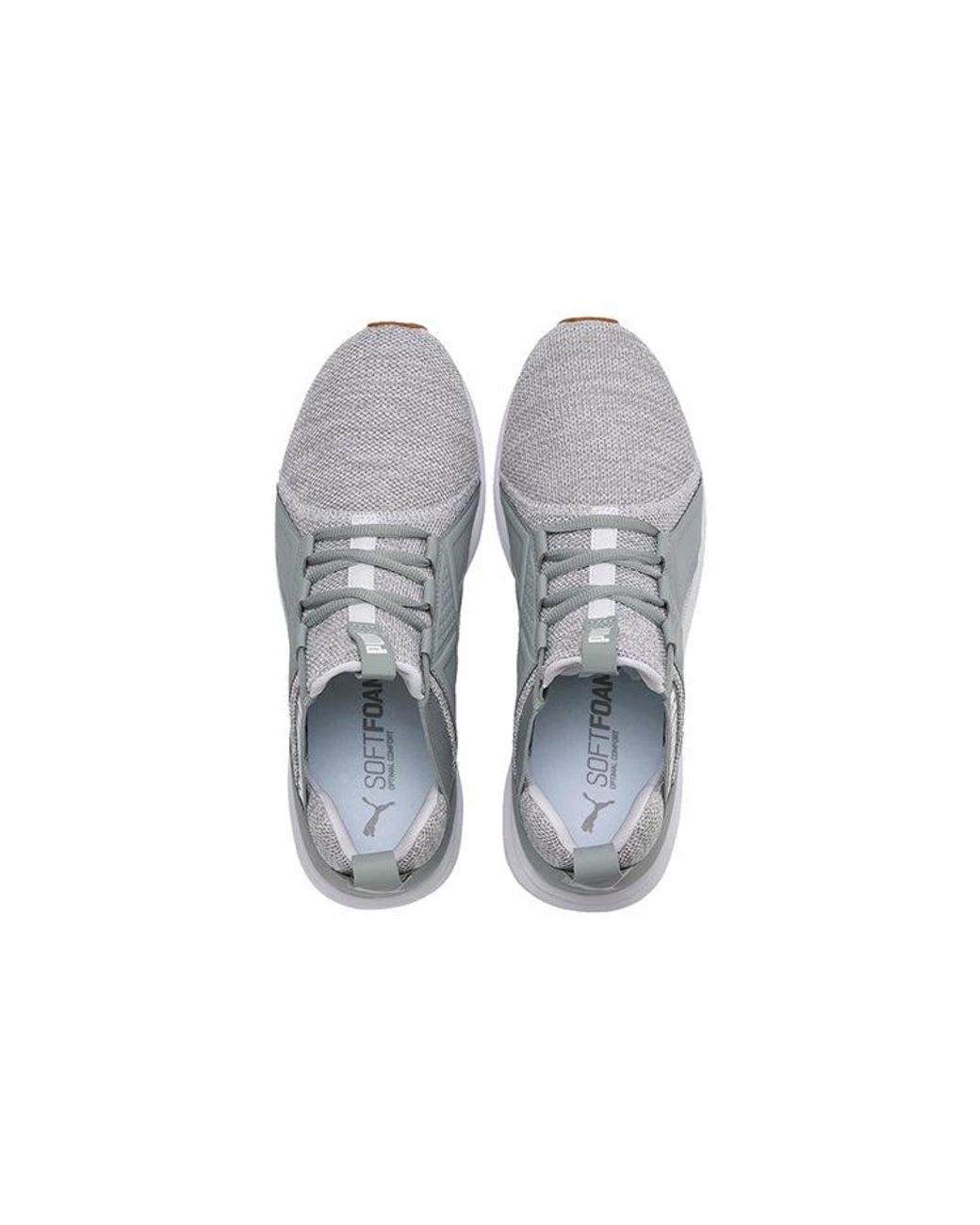 PUMA Gray Enzo Knit Low-Top Running Shoes for men
