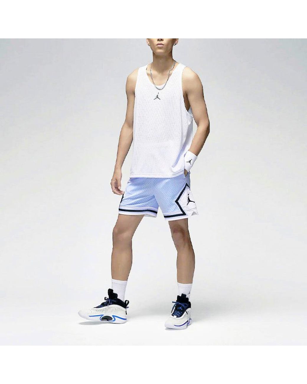 Nike Blue Dri-Fit Diamond Sport Shorts for men