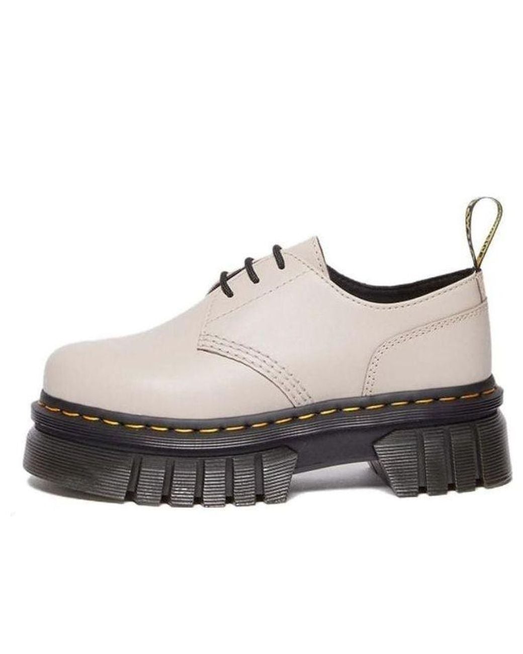 Dr. Martens White (Wmns) Audrick Nappa Lux Leather Platform 'Vintage Taupe'