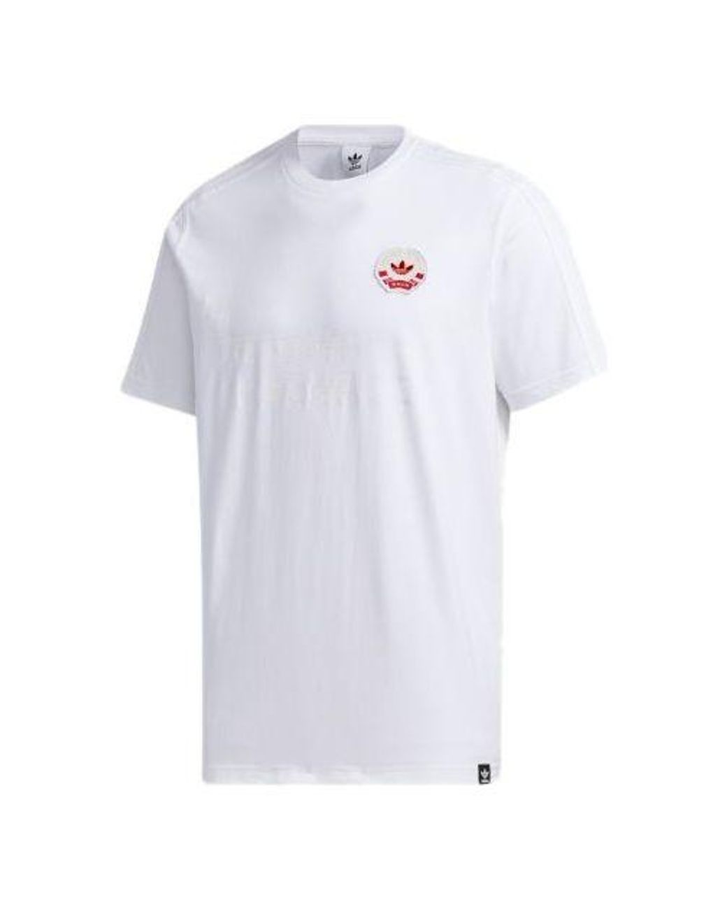 Adidas White Originals Mic Embr T Sports Short Sleeve for men
