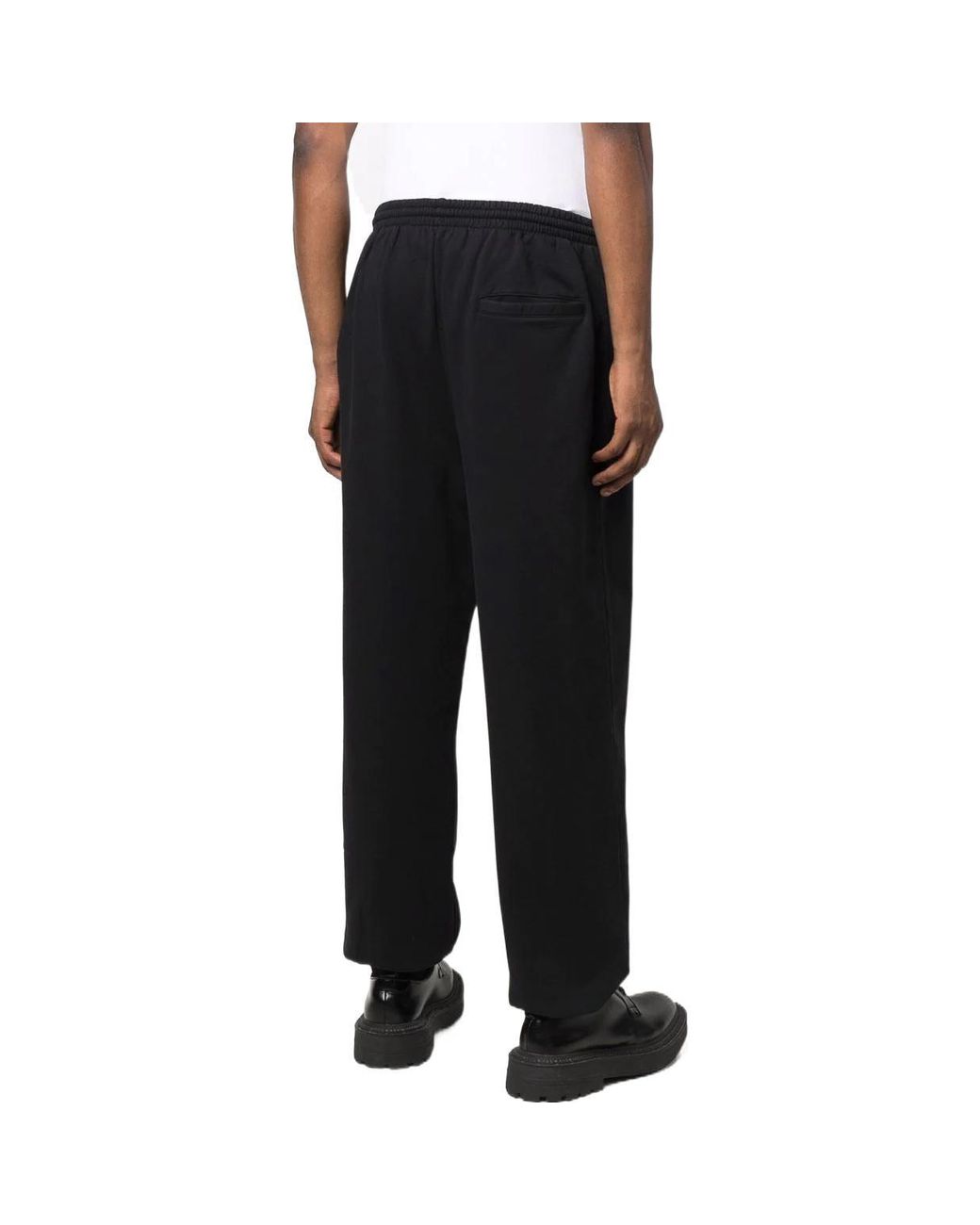 Balenciaga Black Paris Logo Stretched Knee Sweatpants