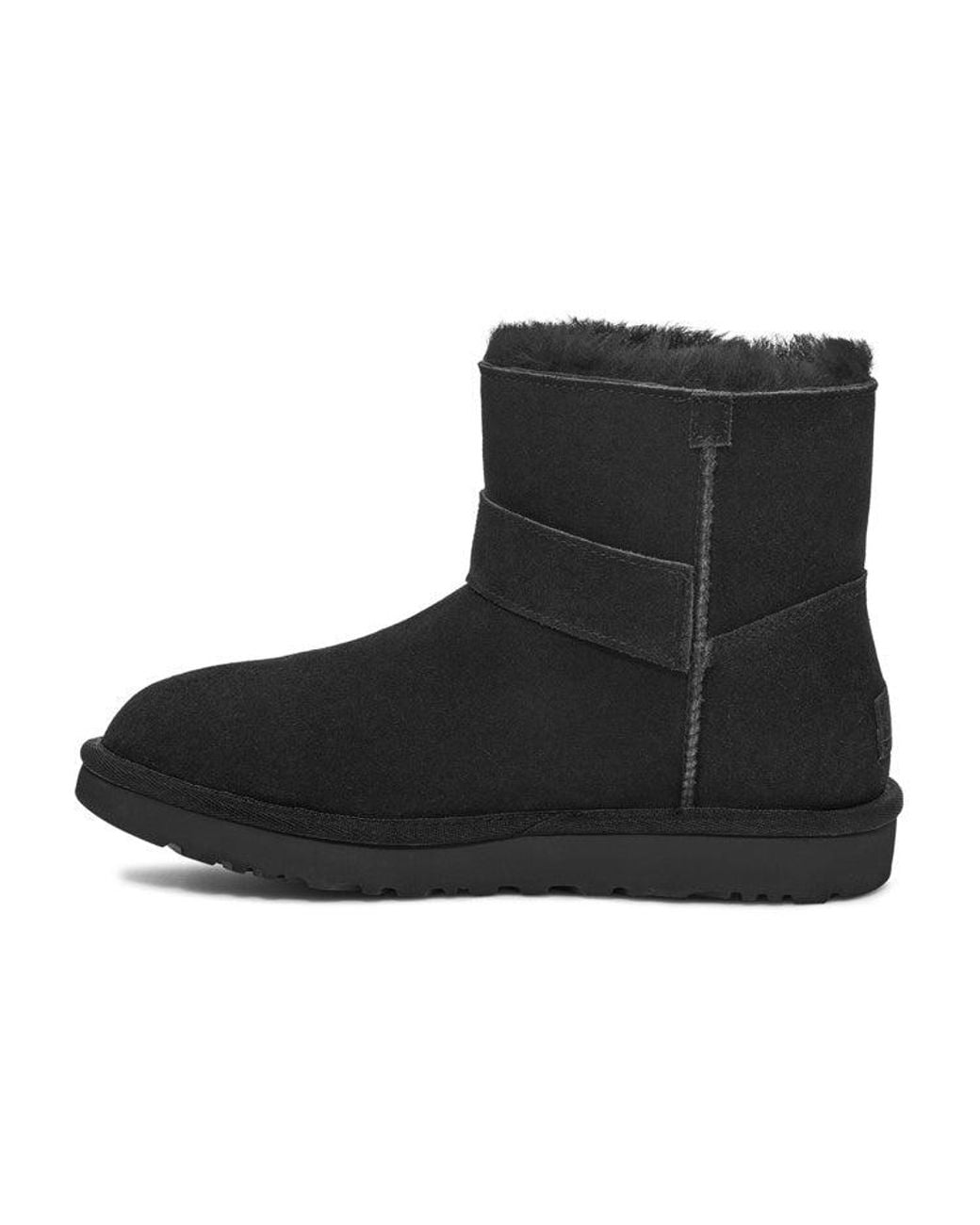 Ugg Black (Wmns) Mini Bailey Graphic Logo Strap Boots