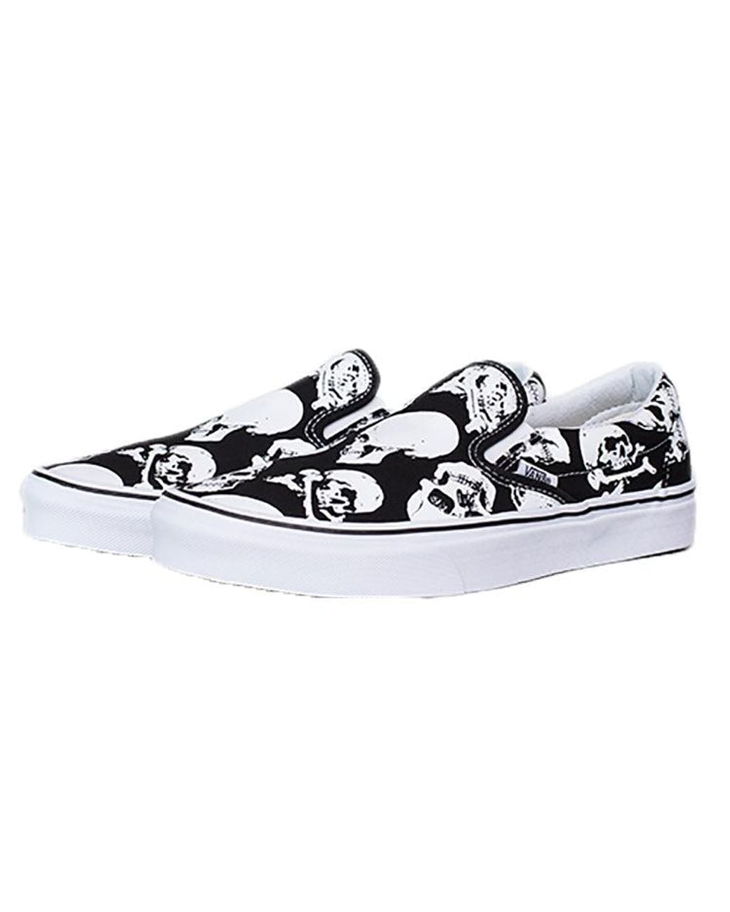 Vans White Slip-On 'Skulls' for men