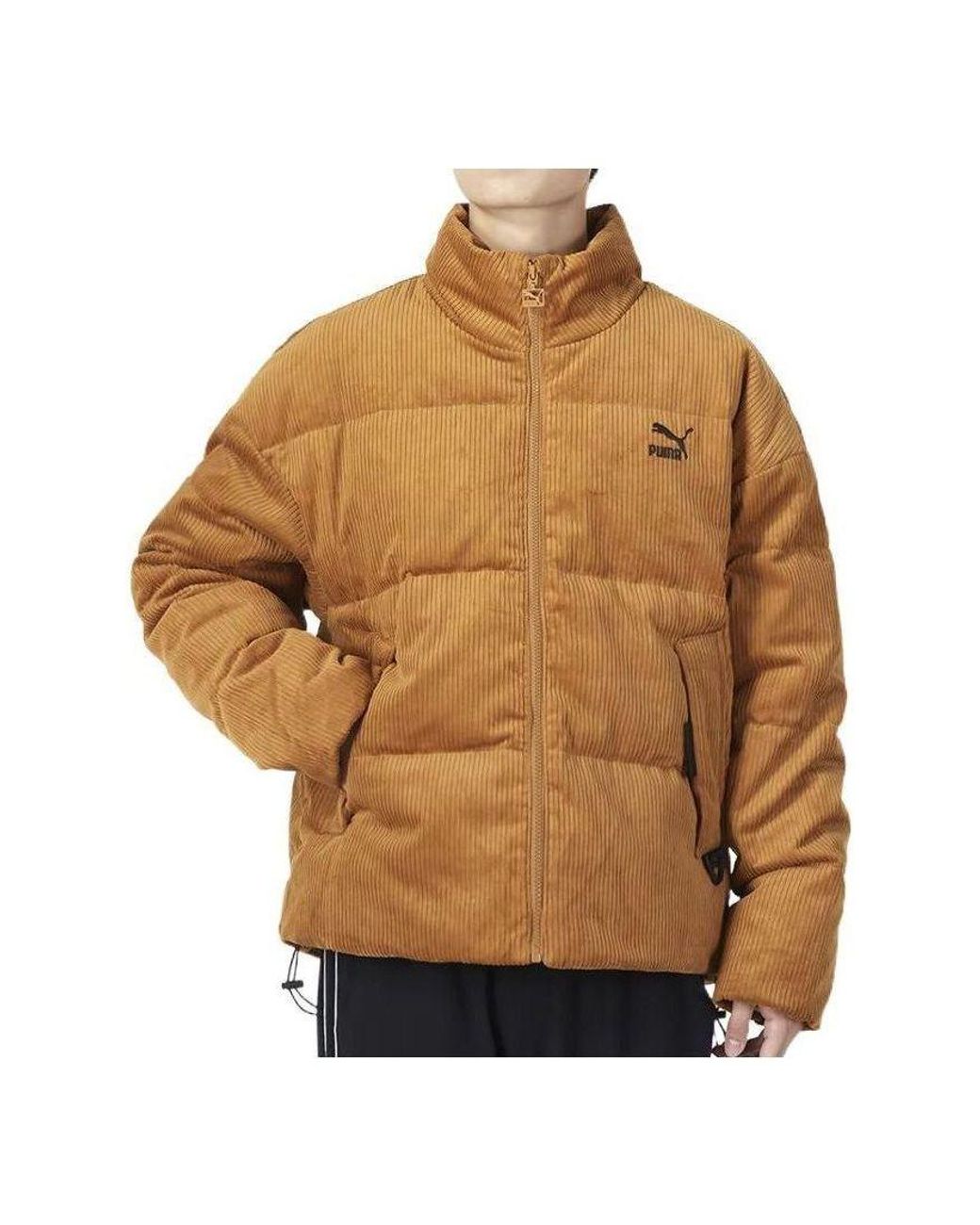 PUMA Brown Classics Oversized Short Polyball Puffer Winter Jacket for men