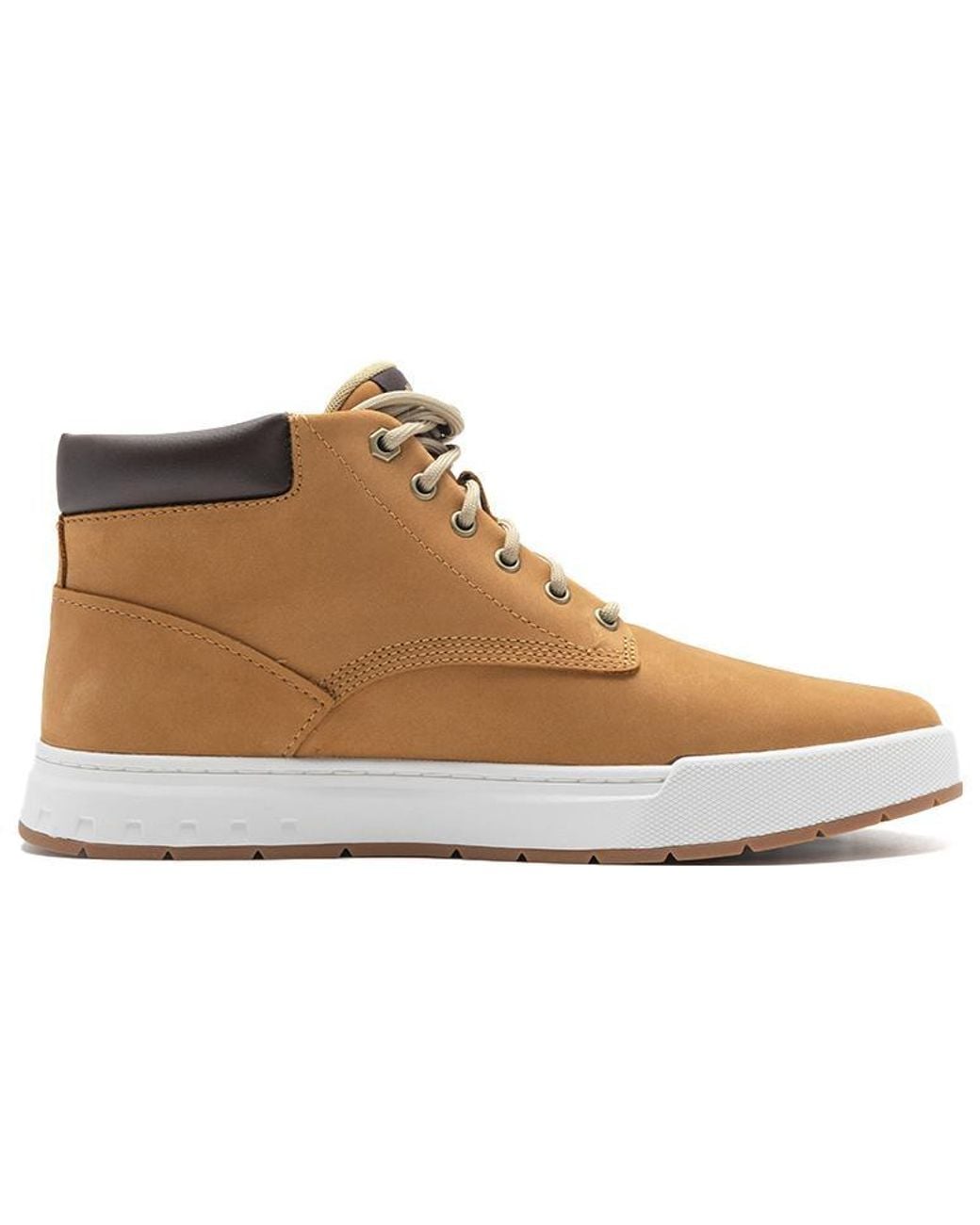 Timberland Brown Maple Grove Leather Chukka Boots 'Wheat' for men