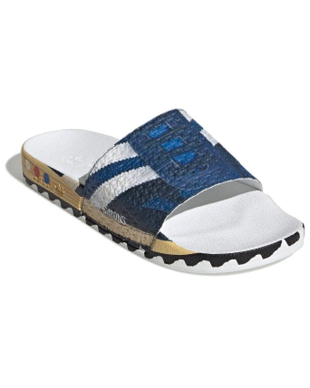 Adidas Blue Raf Simons X La Adilette Slides 'Trompe L'Oeil' for men