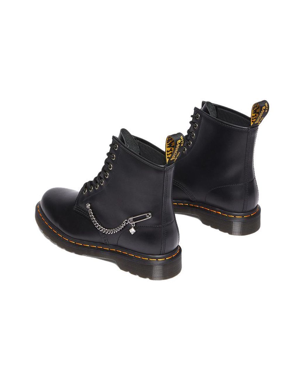 Dr. Martens Black (Wmns) 1460 Swarovski Leather Lace Up Boots