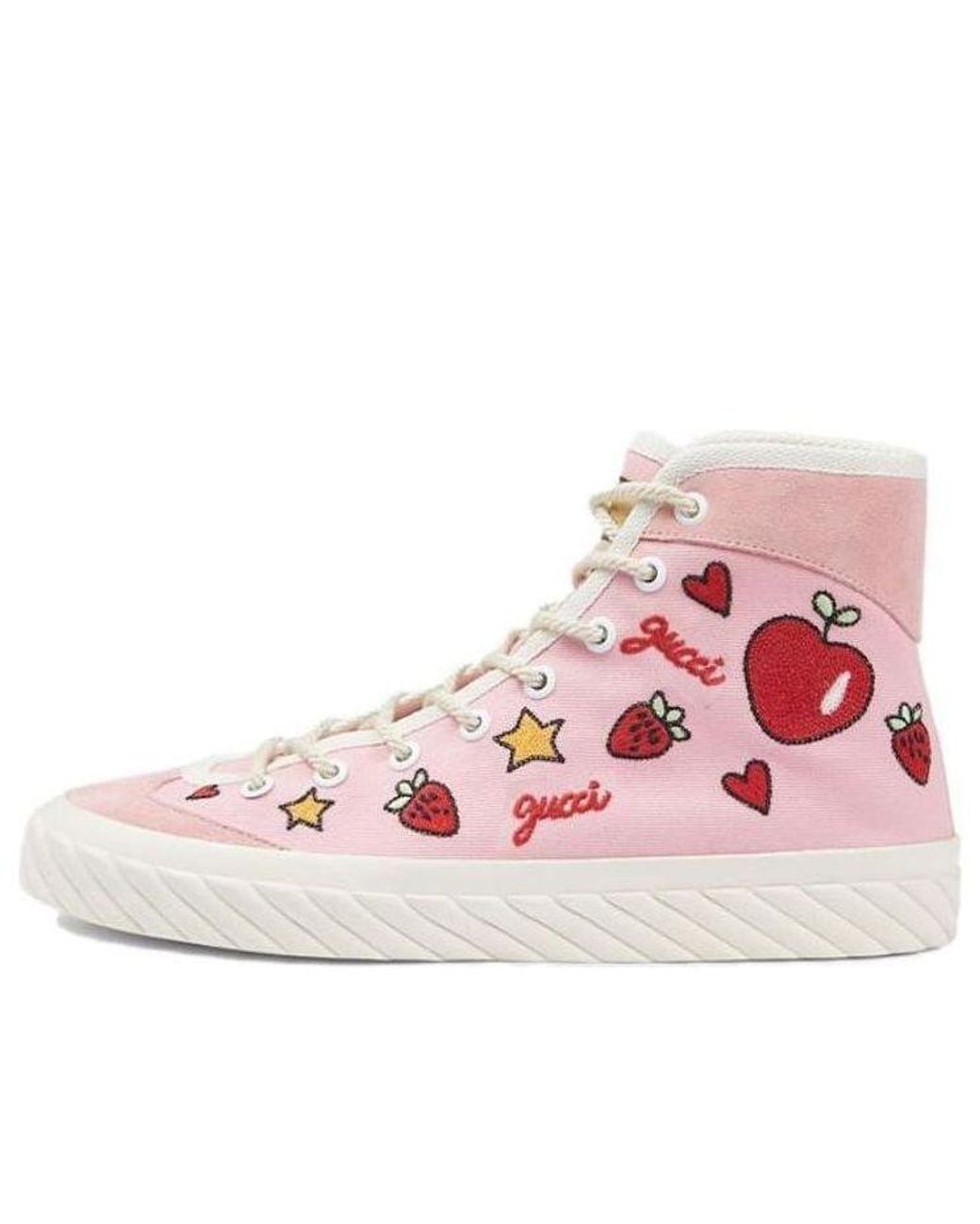 Gucci Pink (Wmns) Canvas Hightop 'Valentine's Day'