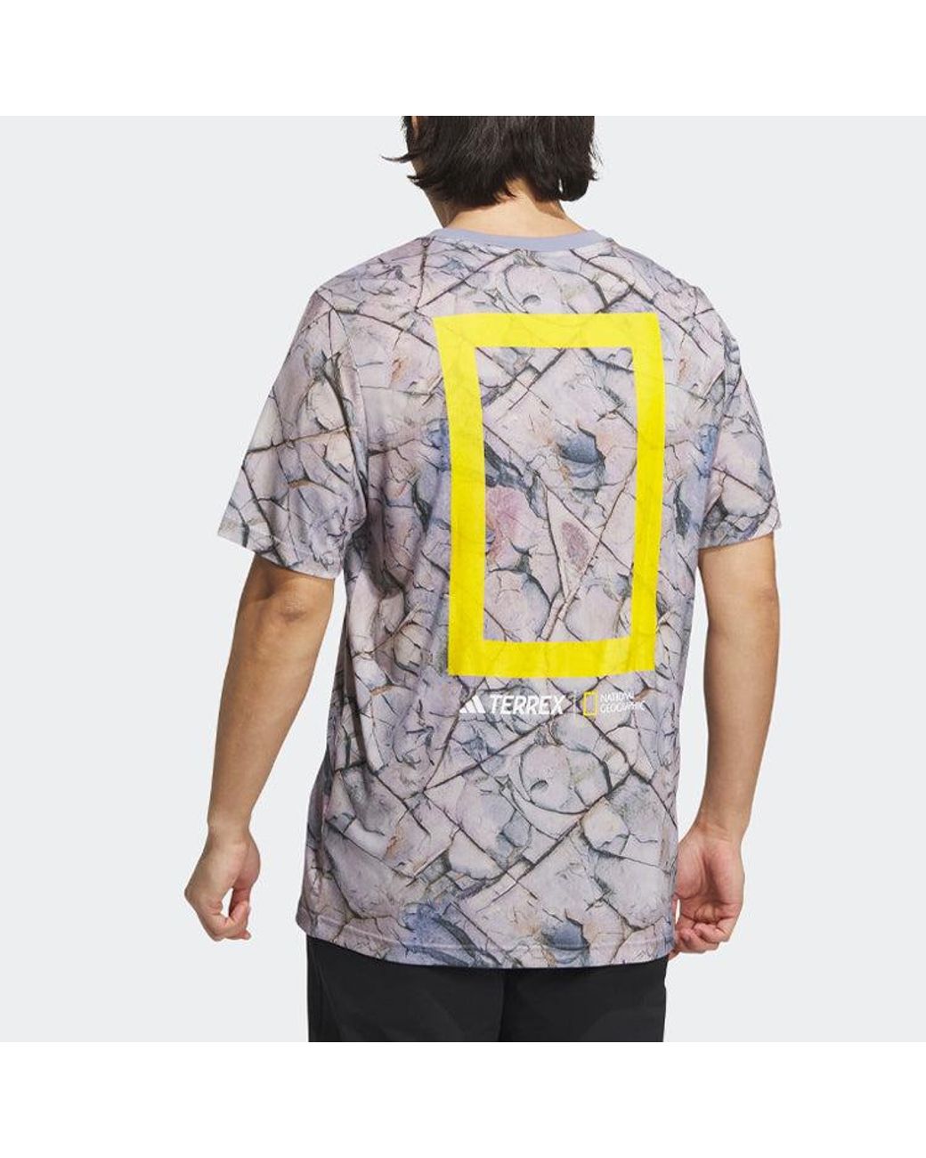 Adidas Gray X National Geographic Tencel Short Sleeve Tee for men