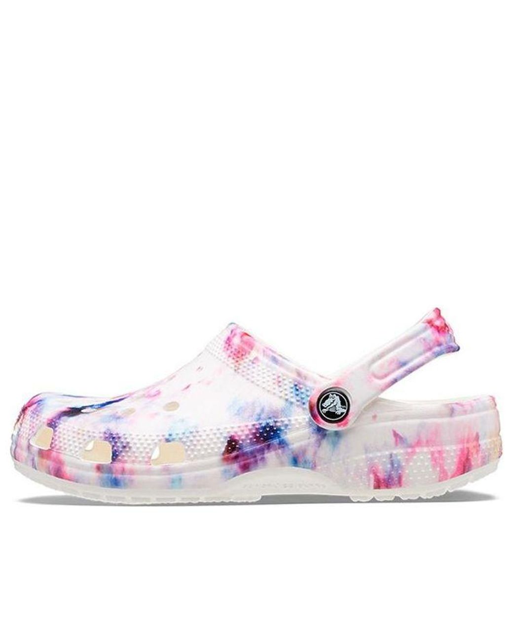 CROCSTM Pink (Wmns) Classic Tie Dye Graphic Clog 'Garnet & Multi'