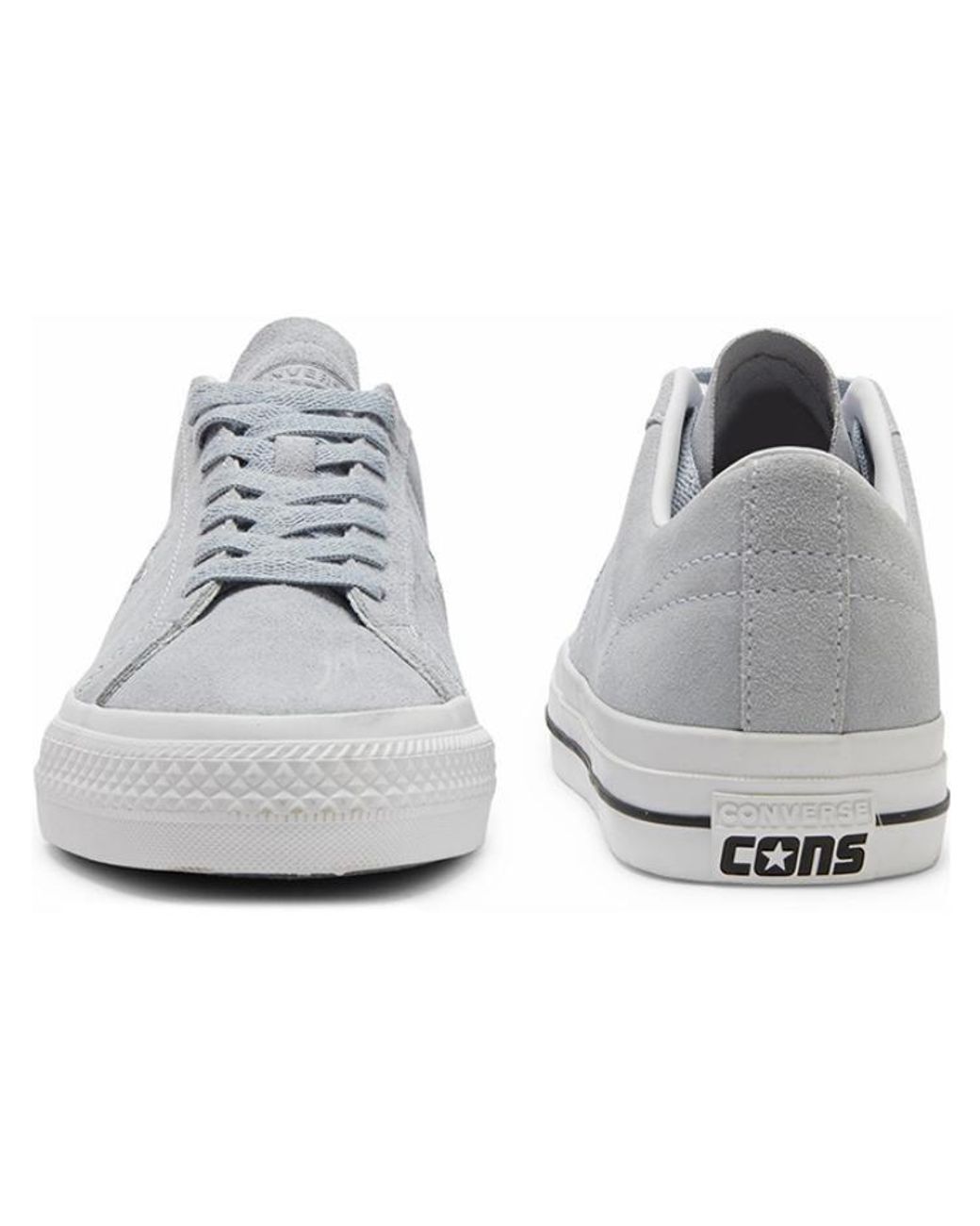 Converse White One Star Pro Suede Sneakers 'Wolf' for men