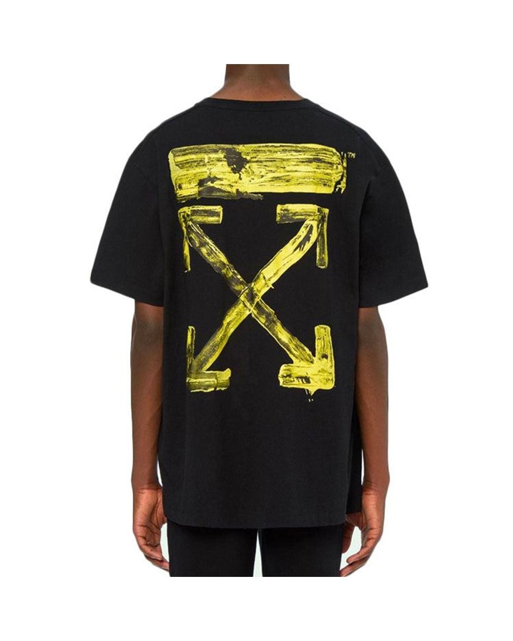 Off-White c/o Virgil Abloh Black Arrows Sketch Short Sleeve Loose Stripe for men