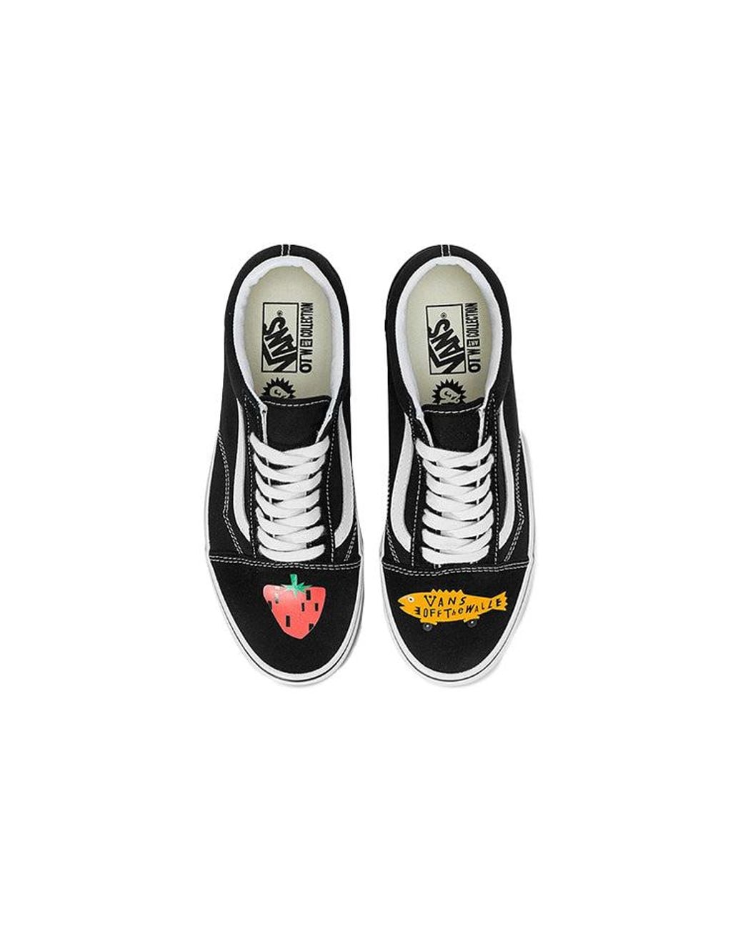 Vans Black Old Skool Classic Casual Skateboarding Shoes Series 275C for men
