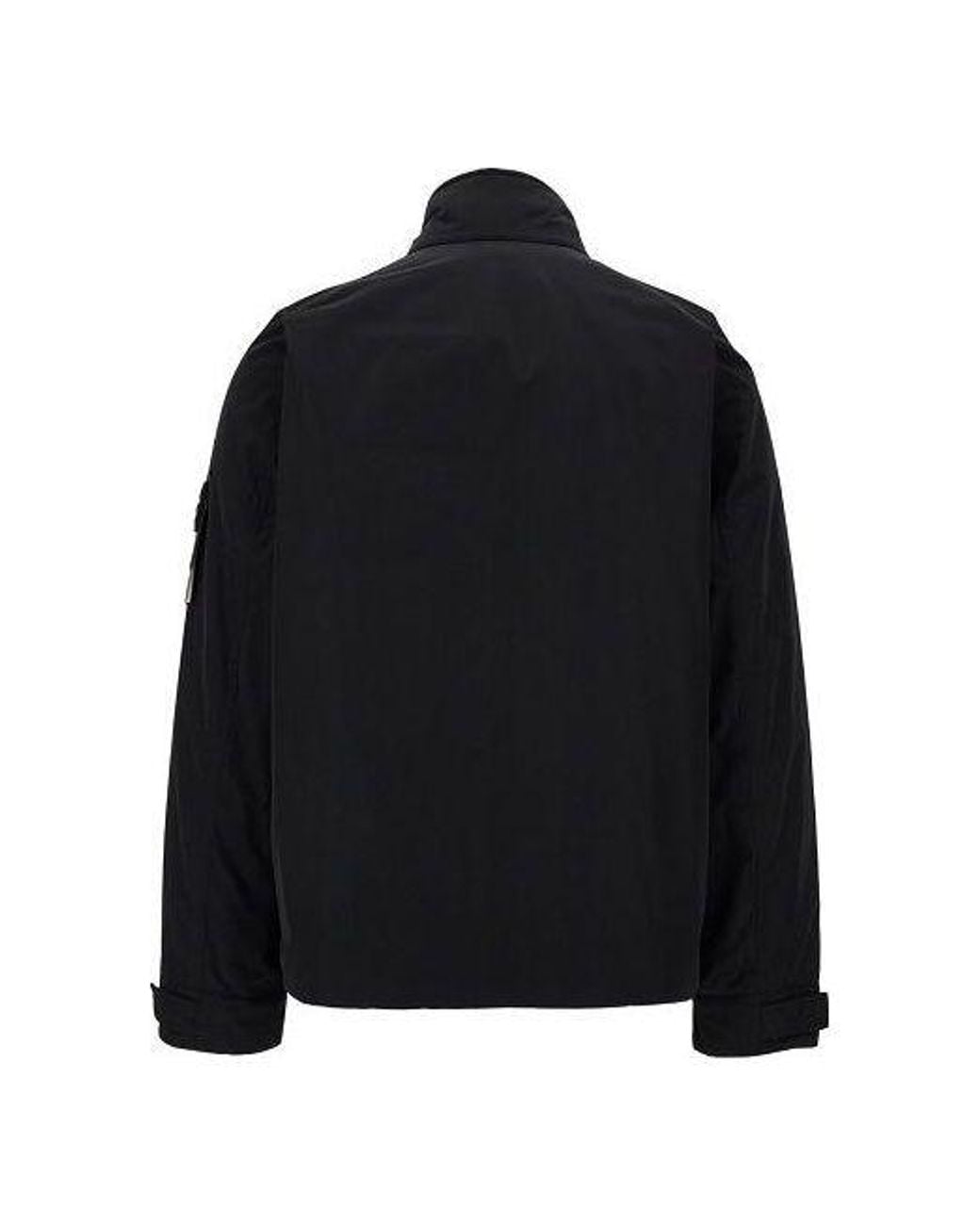 Stone Island Black Nylon Plain Jackets for men
