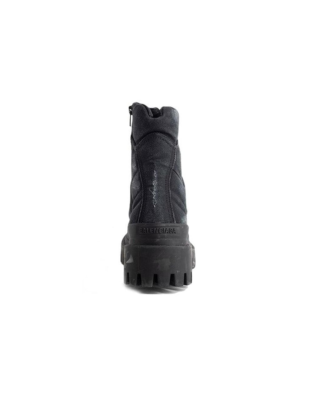 Balenciaga Black (Wmns) Combat Strike 20Mm Boots 'Washed Cotton'