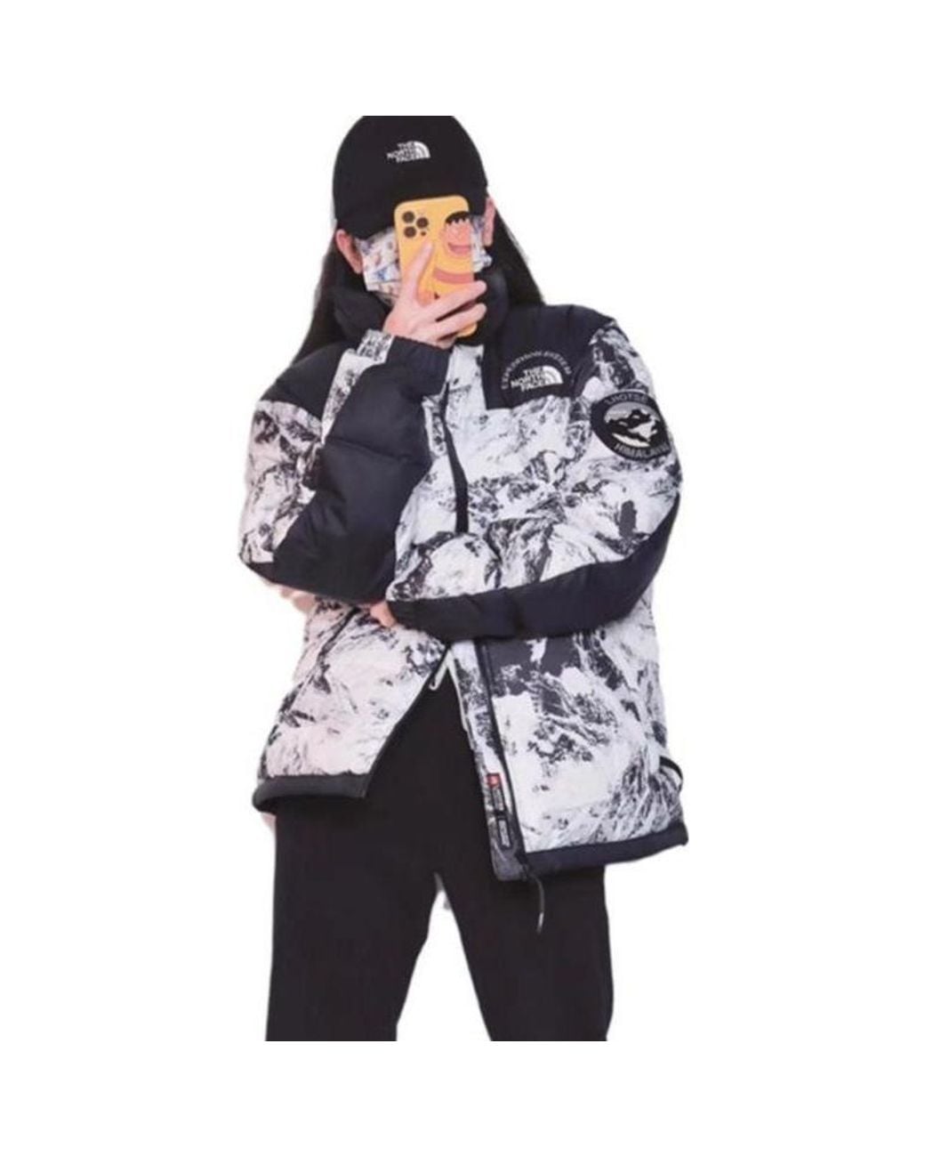 The North Face Gray Winter Custom Printed Jacket Nj1Dl56C for men