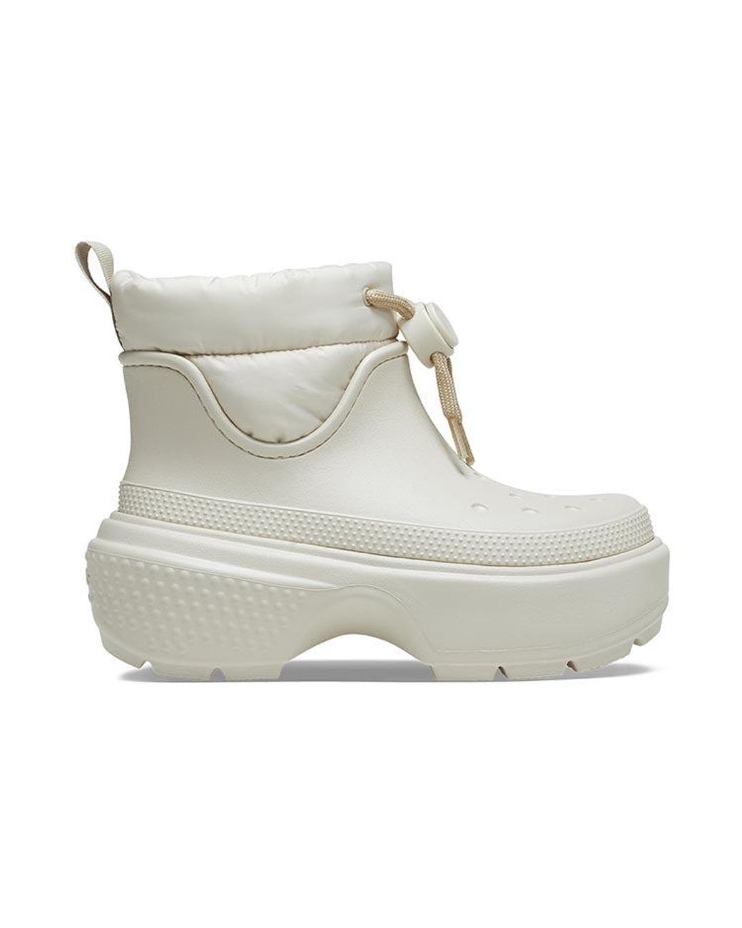 CROCSTM White Stomp Puff Boots 'Stucco' for men