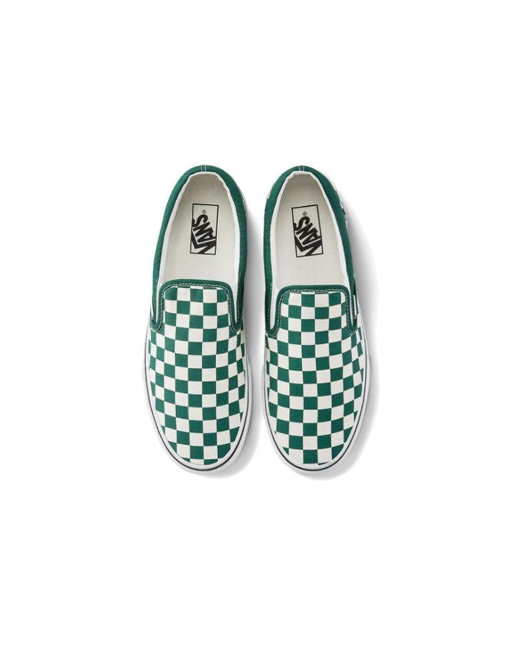 Vans Green Classic Slip-On 'Checkerboard for men