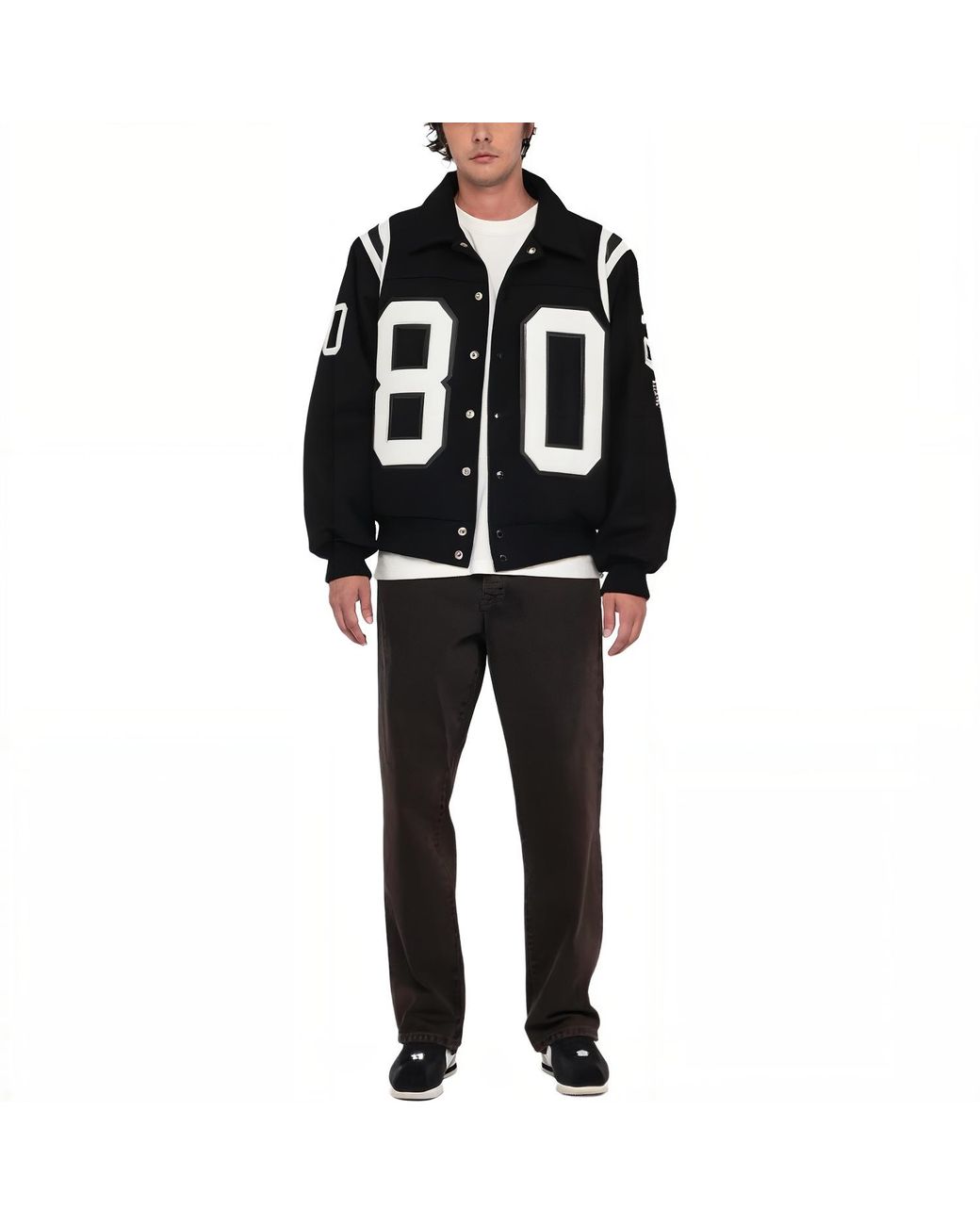 Stussy Black 80 Wool Varsity Jacket for men