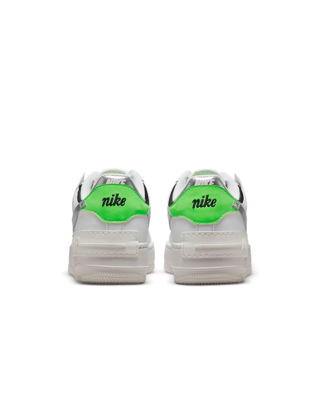 Nike White (Wmns) Air Force 1 Shadow Metallic'