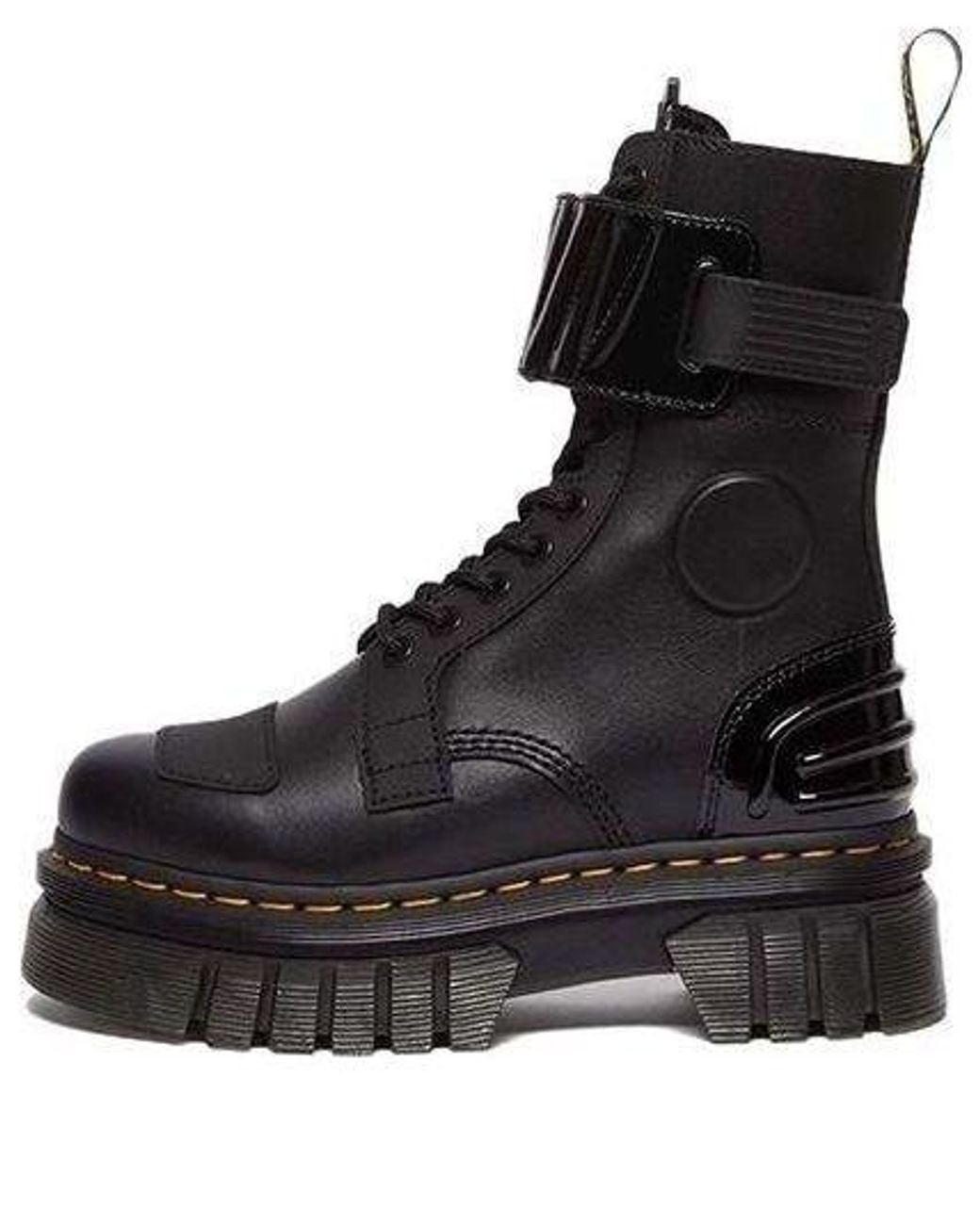 Dr. Martens Black Dr.Martens Audrick 10-Eye Alternative Leather Lace Up Boots