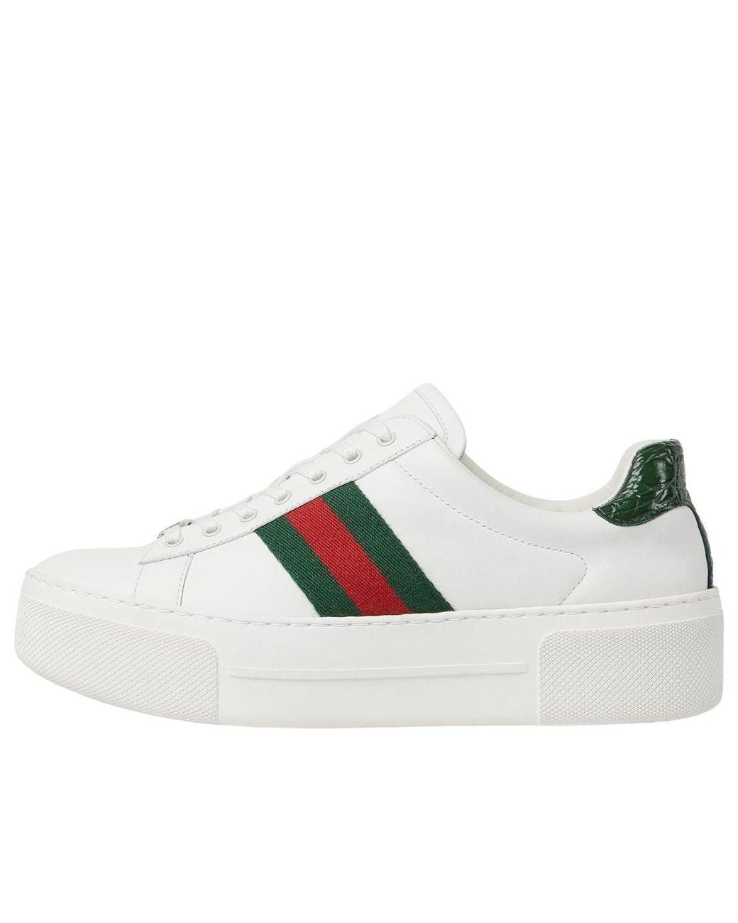 Gucci White (Wmns) Ace Leather Platform