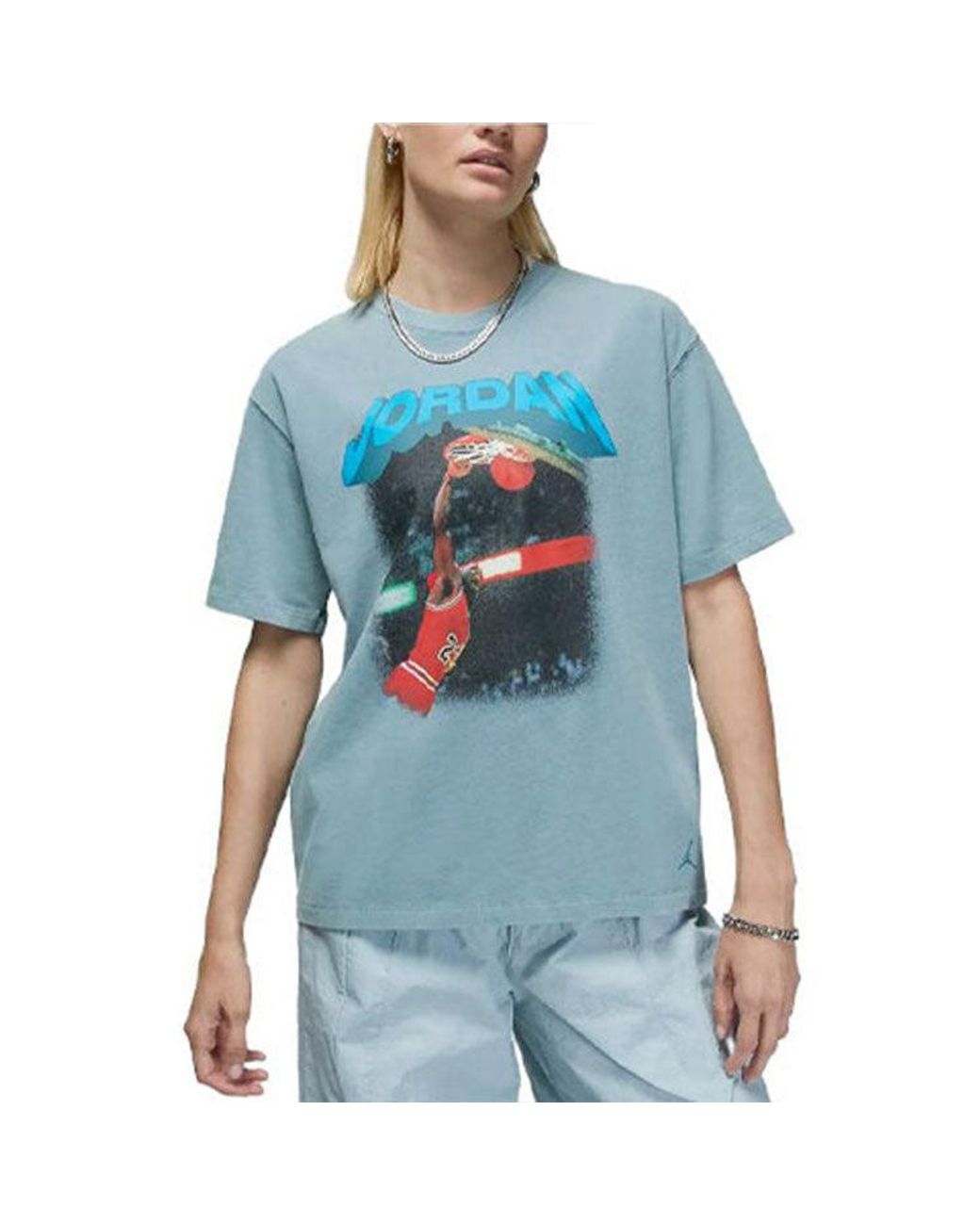 Nike Blue (Wmns) (Her)Itage Graphic T-Shirt 'Ozone'