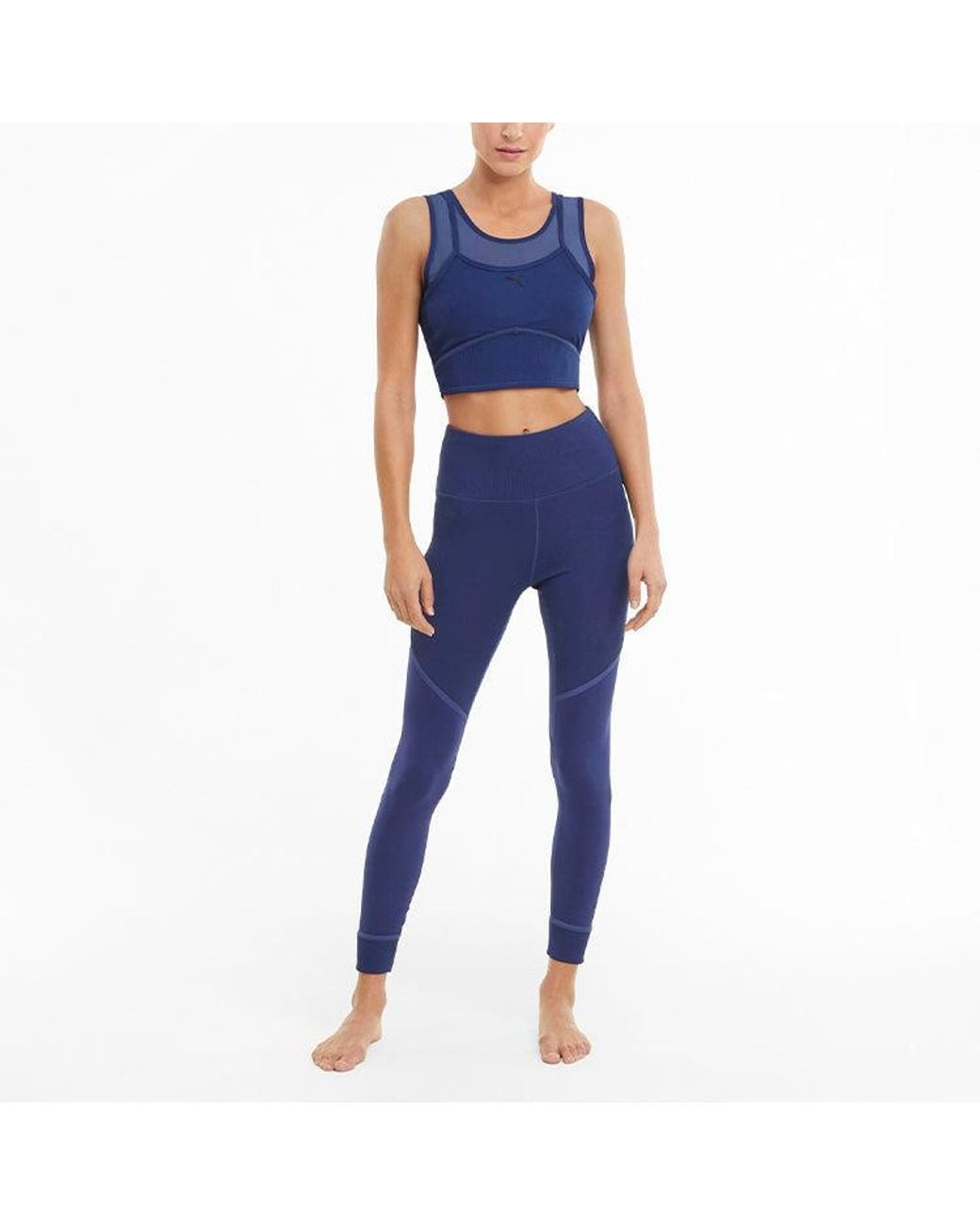 PUMA Blue (Wmns) Studio Layered Crop Top