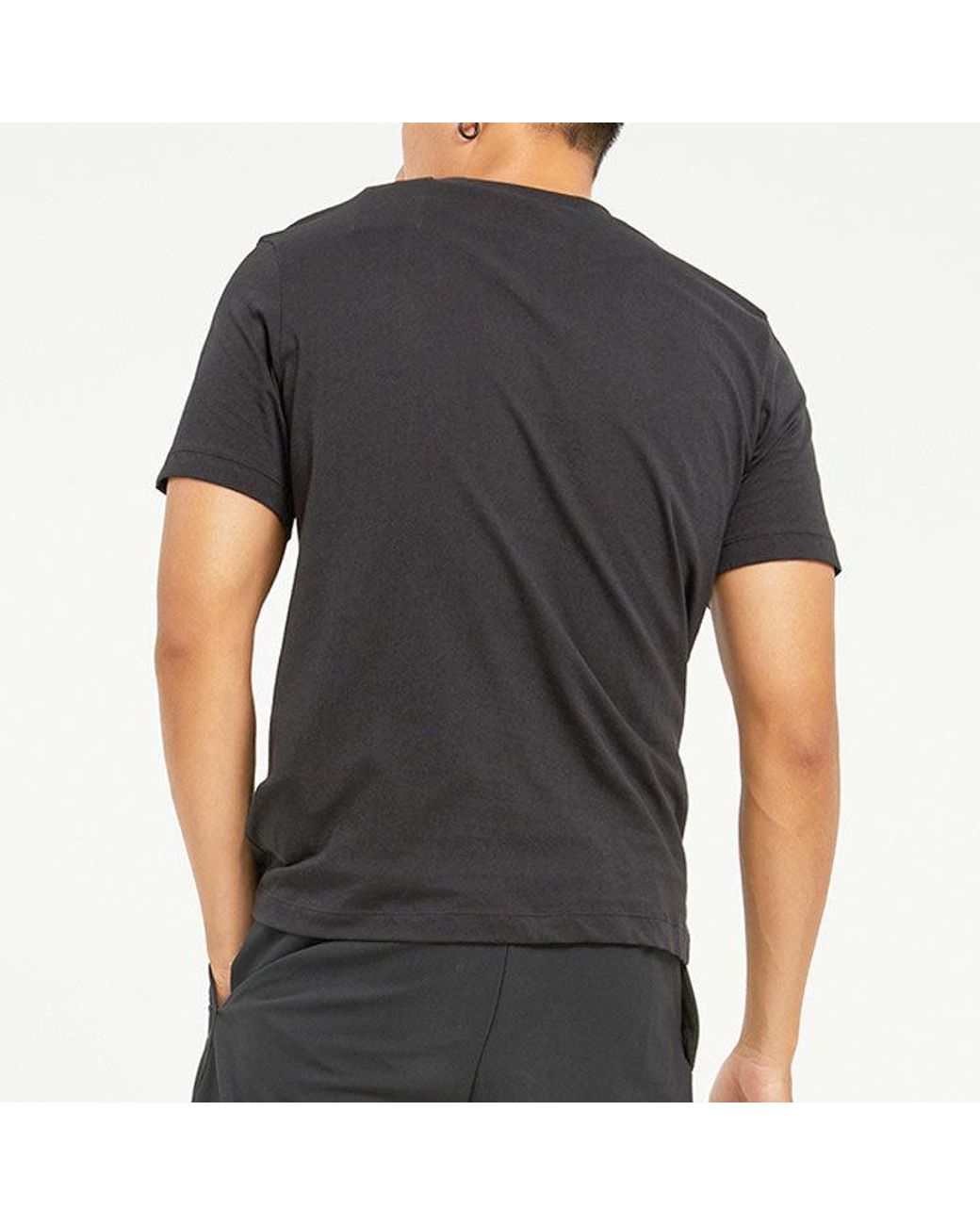 Nike Black Cartoon Printing Round Neck Pullover Short Sleeve for men