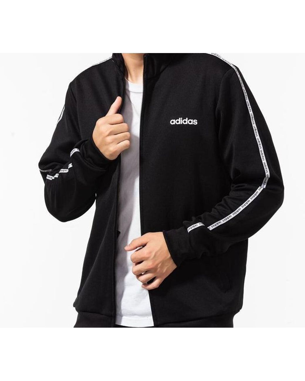 Adidas Black C90 Track Top Jacket for men