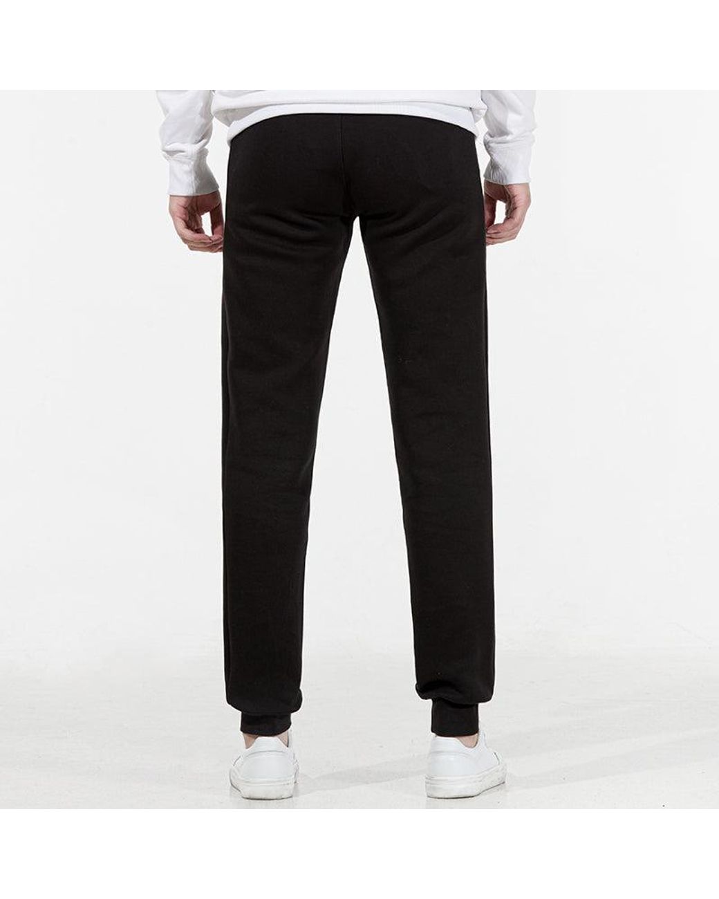 PUMA Black Iconic T7 Logo Printing Bundle Feet Sports Pants for men