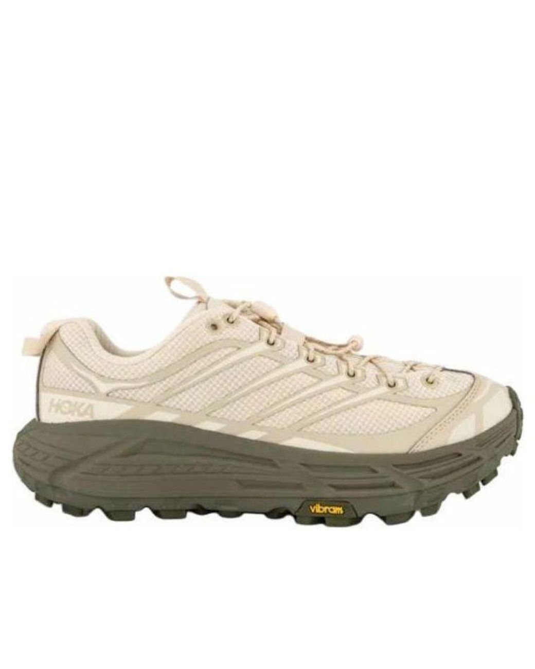 Hoka One One White Mafate Three2 'Oat Milk Eucalyptus' for men