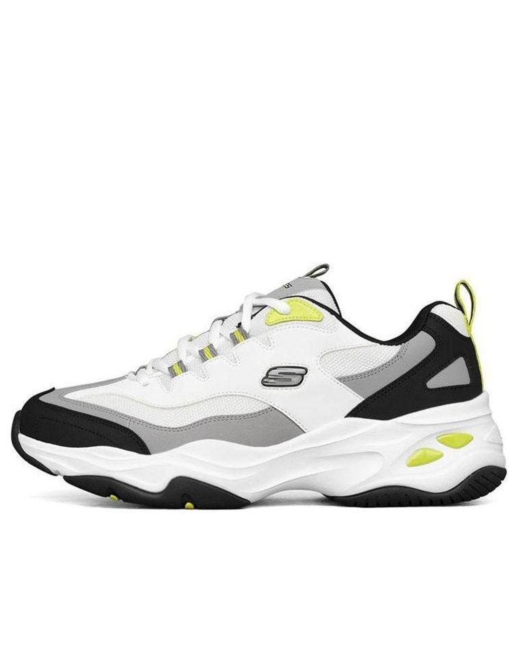 Skechers White D Lites 4.0 Low-Dad Shoes for men