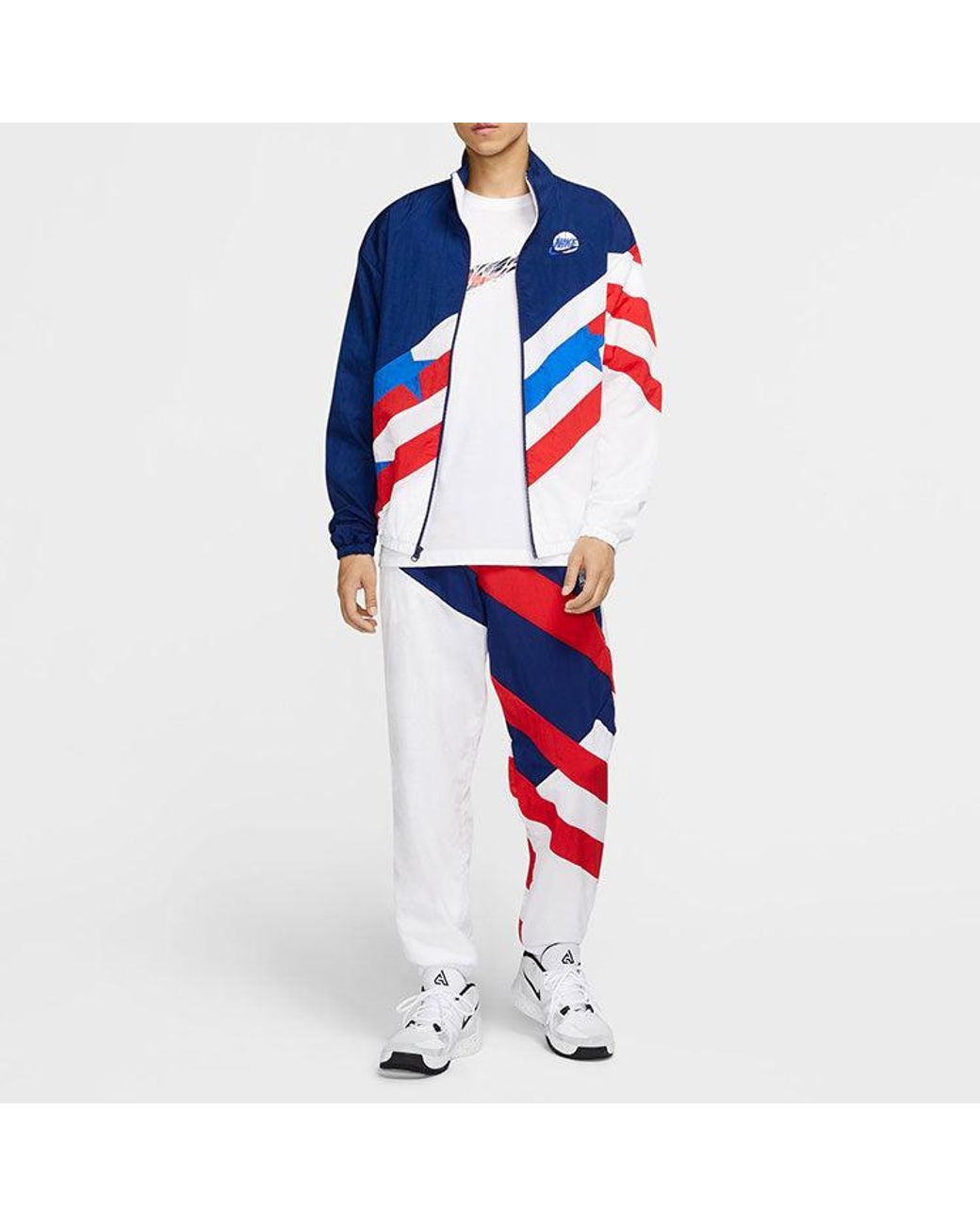 Nike Blue As Nk Throwback Jkt Jacket Wvn Void for men