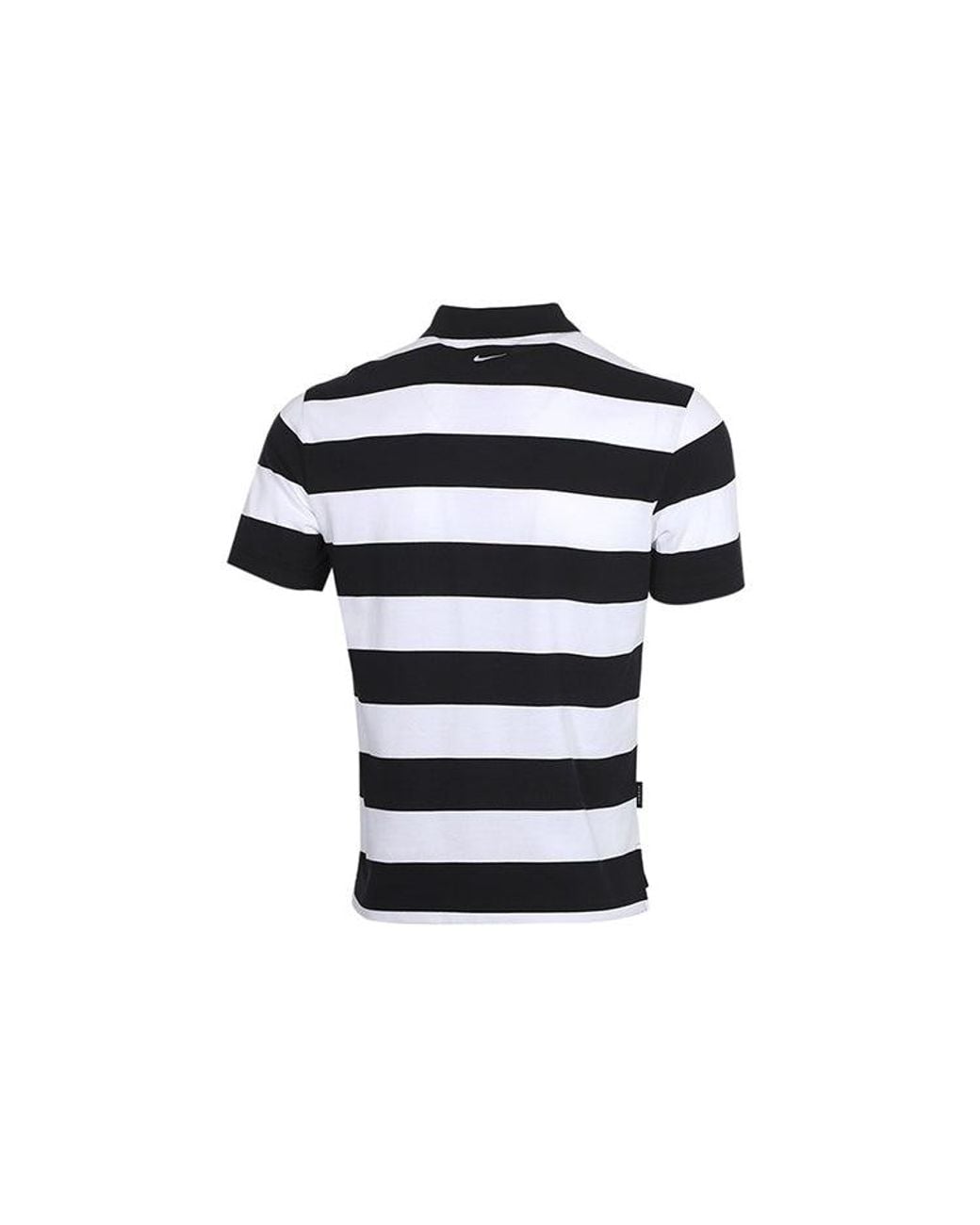 Nike Blue Sportswear Swoosh Stripe Short Sleeve Polo for men