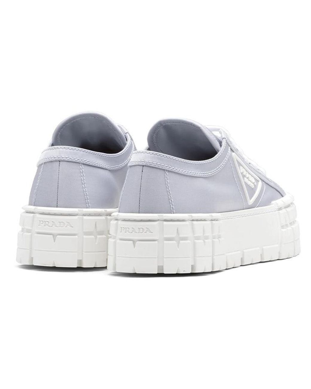 Prada White (Wmns) Double Wheel Re-Nylon Gabardine Sneakers 'Pale'