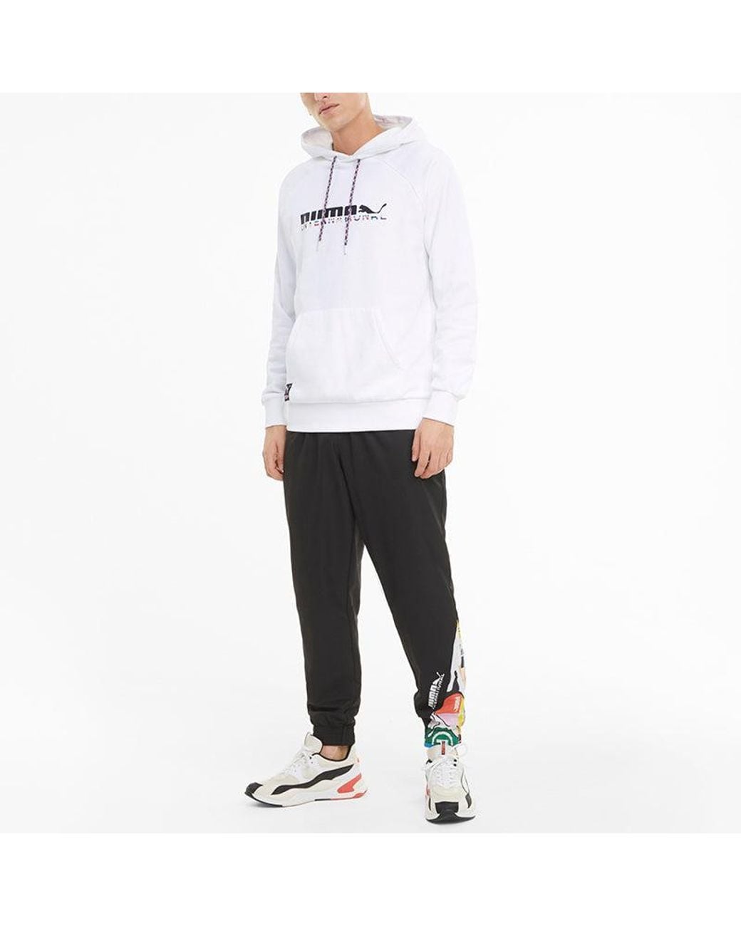 PUMA White International Graphic Hoodie for men