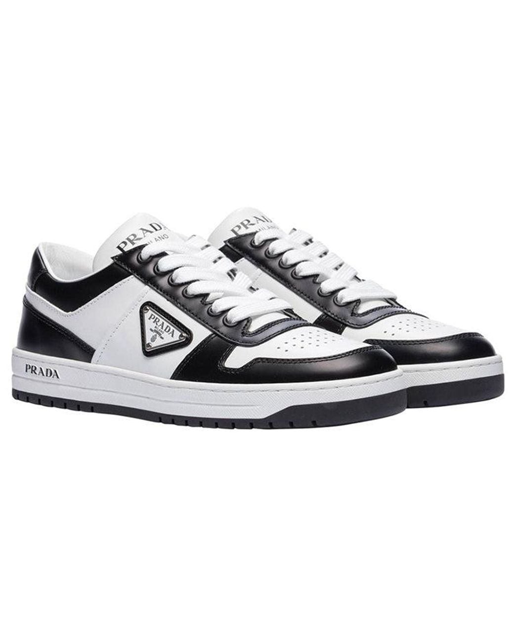 Prada White (Wmns) Downtown Trainers 1E792M_3Lkg_F_0964