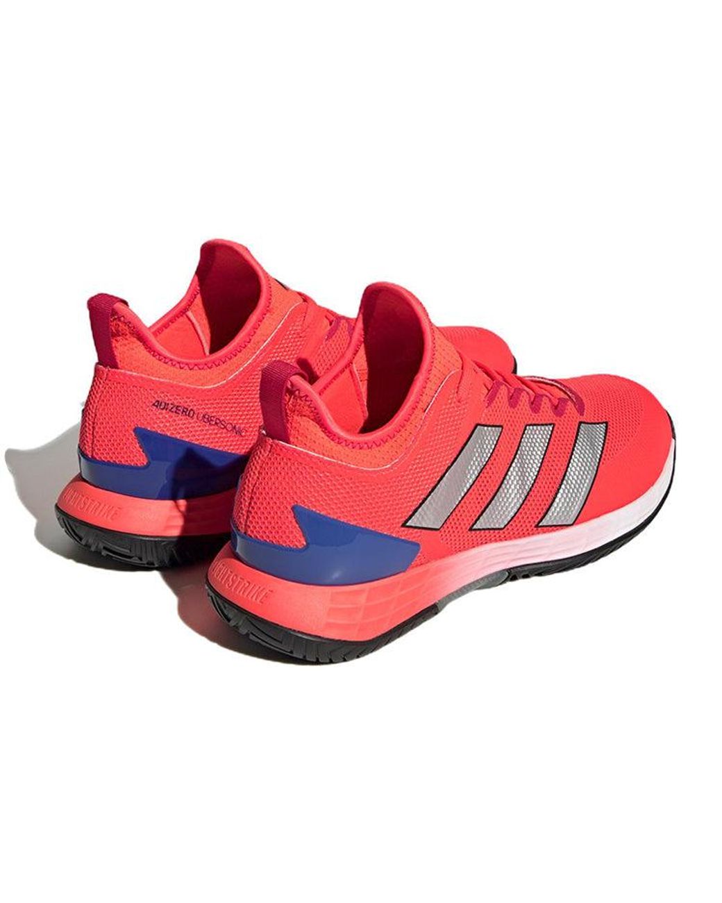Adidas Red Adizero Ubersonic 4 Tennis Shoes 'Solar Lucid' for men