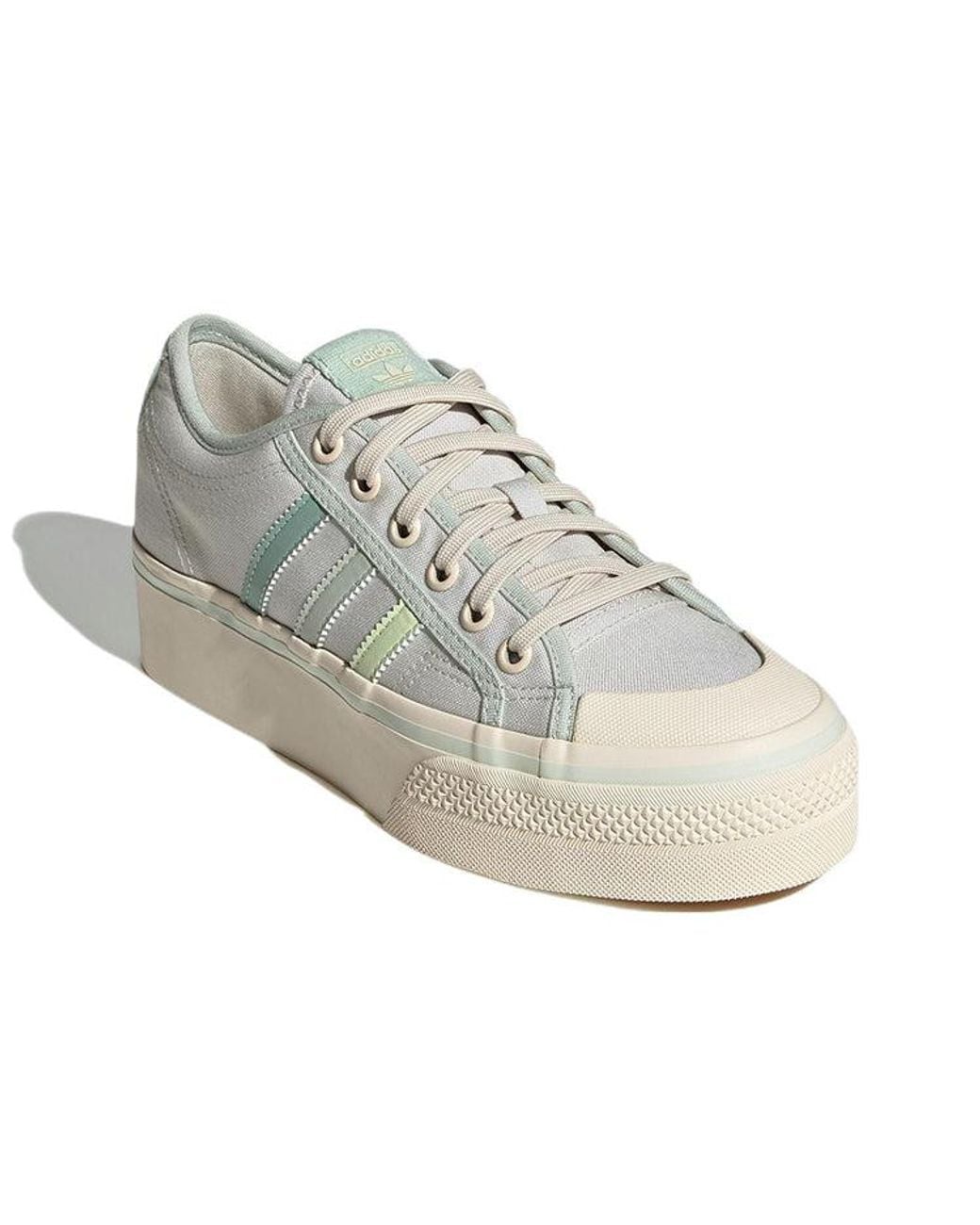 Adidas White Nizza Platform