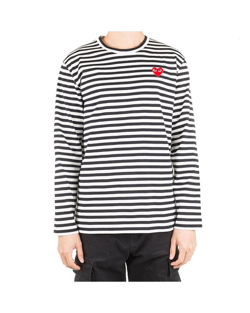 COMME DES GARÇONS PLAY Black Cdg Play Striped for men