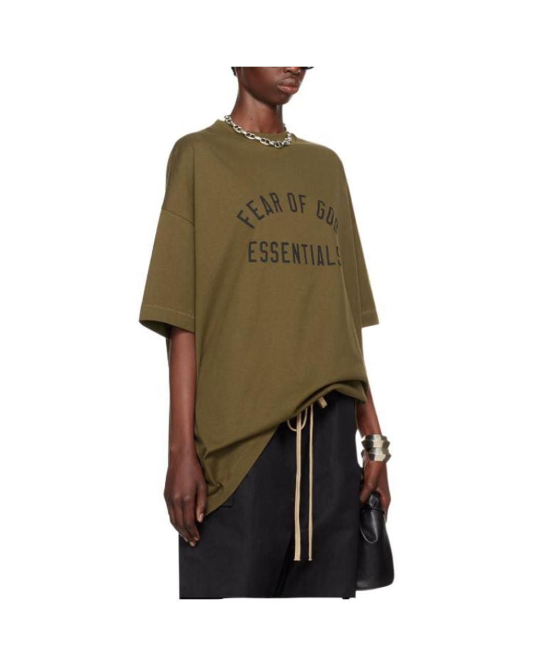 Fear Of God Green Jersey Crewneck Tee for men