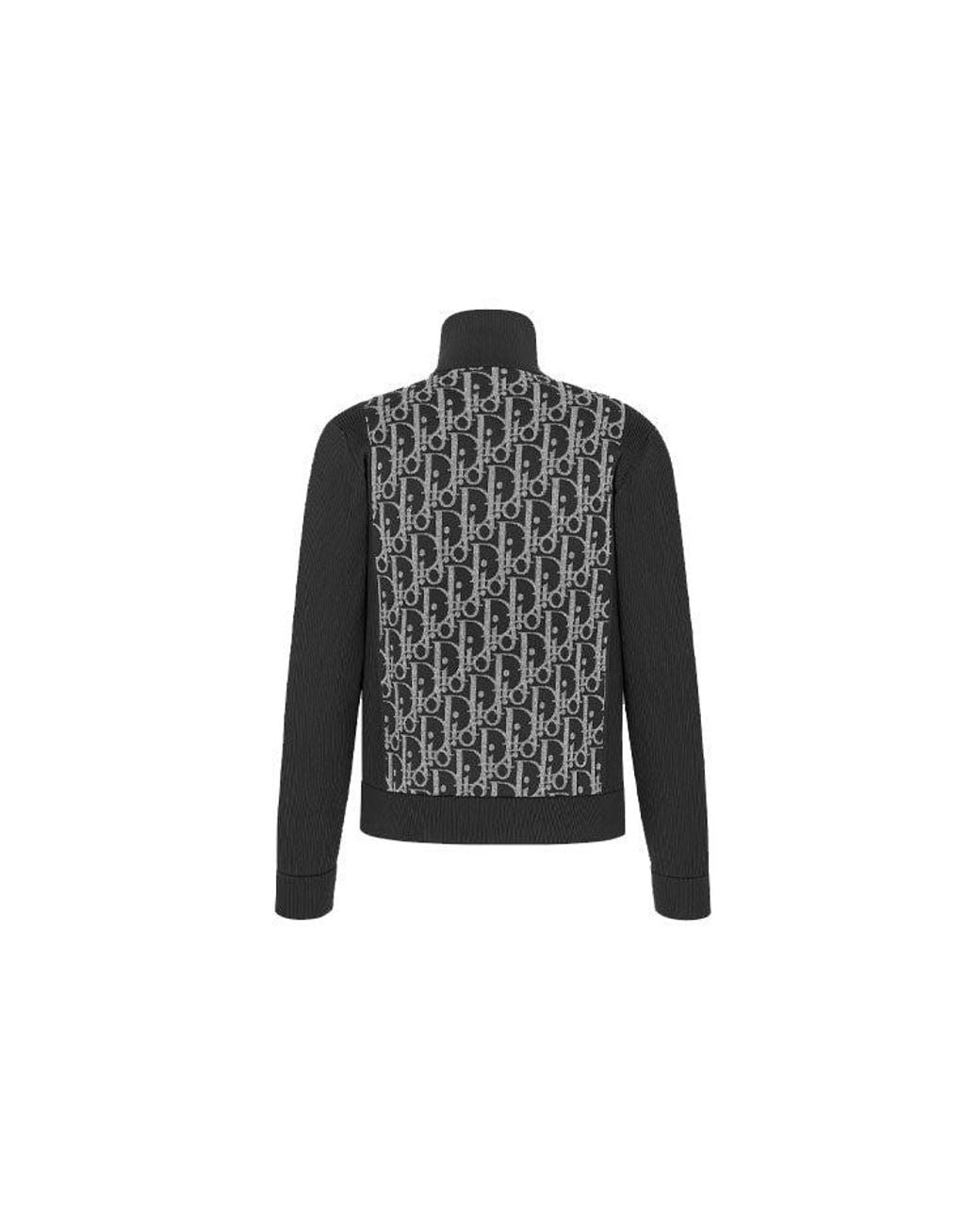 Dior Black Embroidered Logo Cashmere Plain Crewneck Pullover Sweater For for men