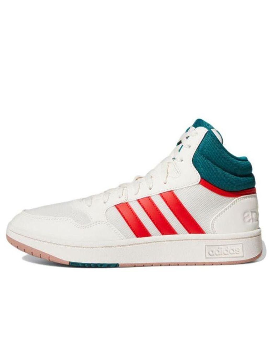 Adidas White Hoops 3.0 Mid Vivid' for men