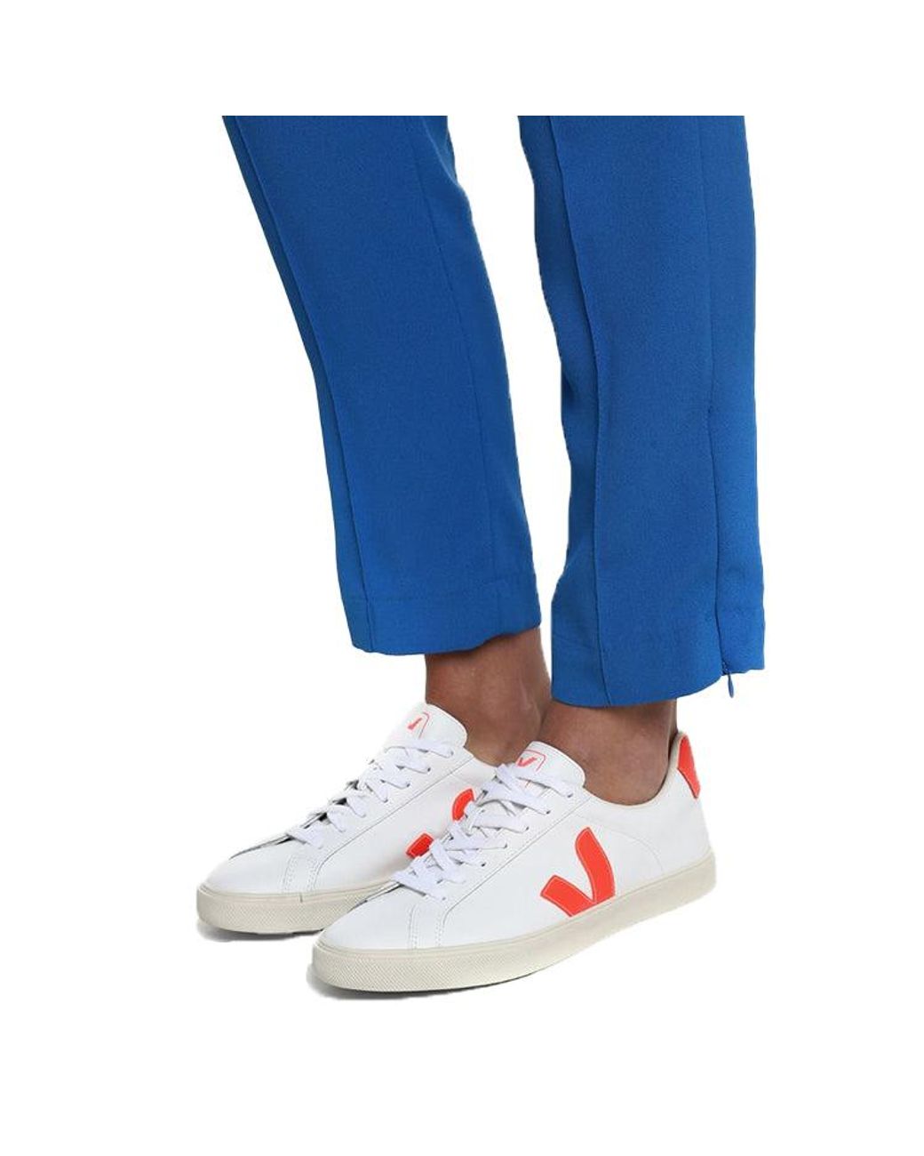Veja White Esplar Lace-Up Flou'