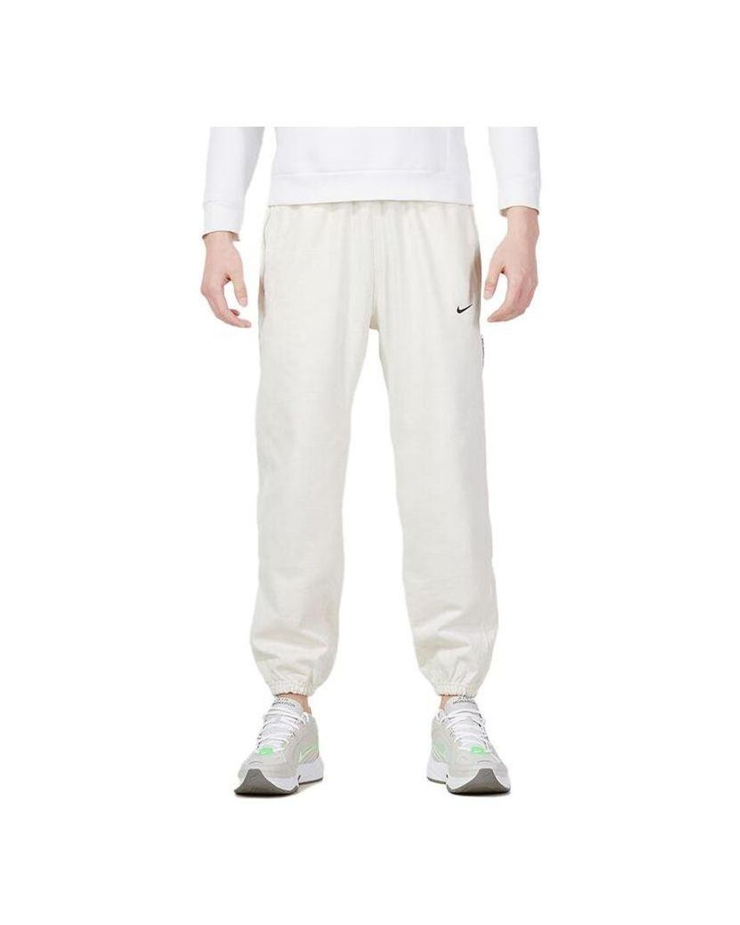 Nike White Dri-Fit Standard Issue Basketball Trousers for men